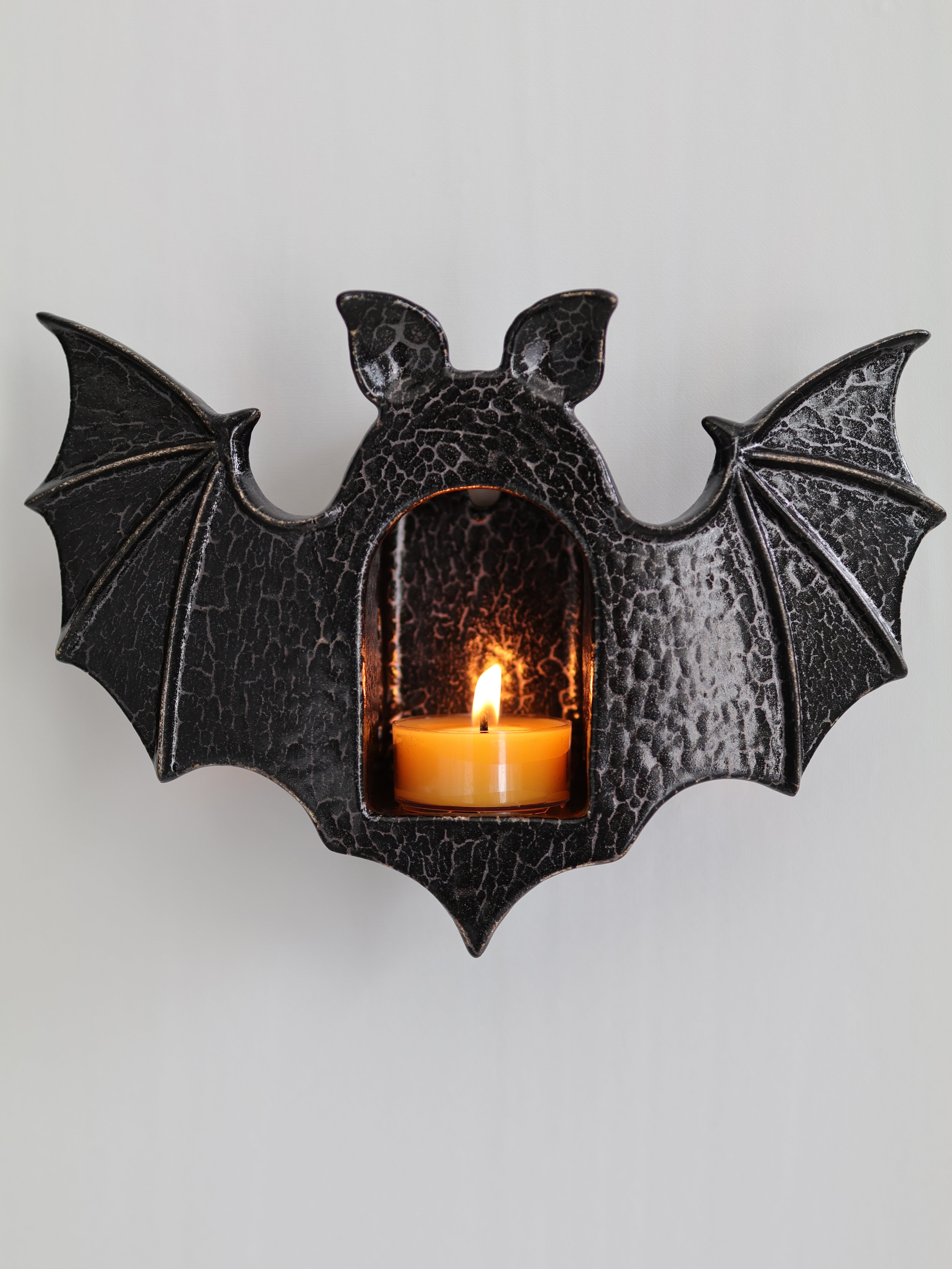 Bat Sconce, Snake Skin