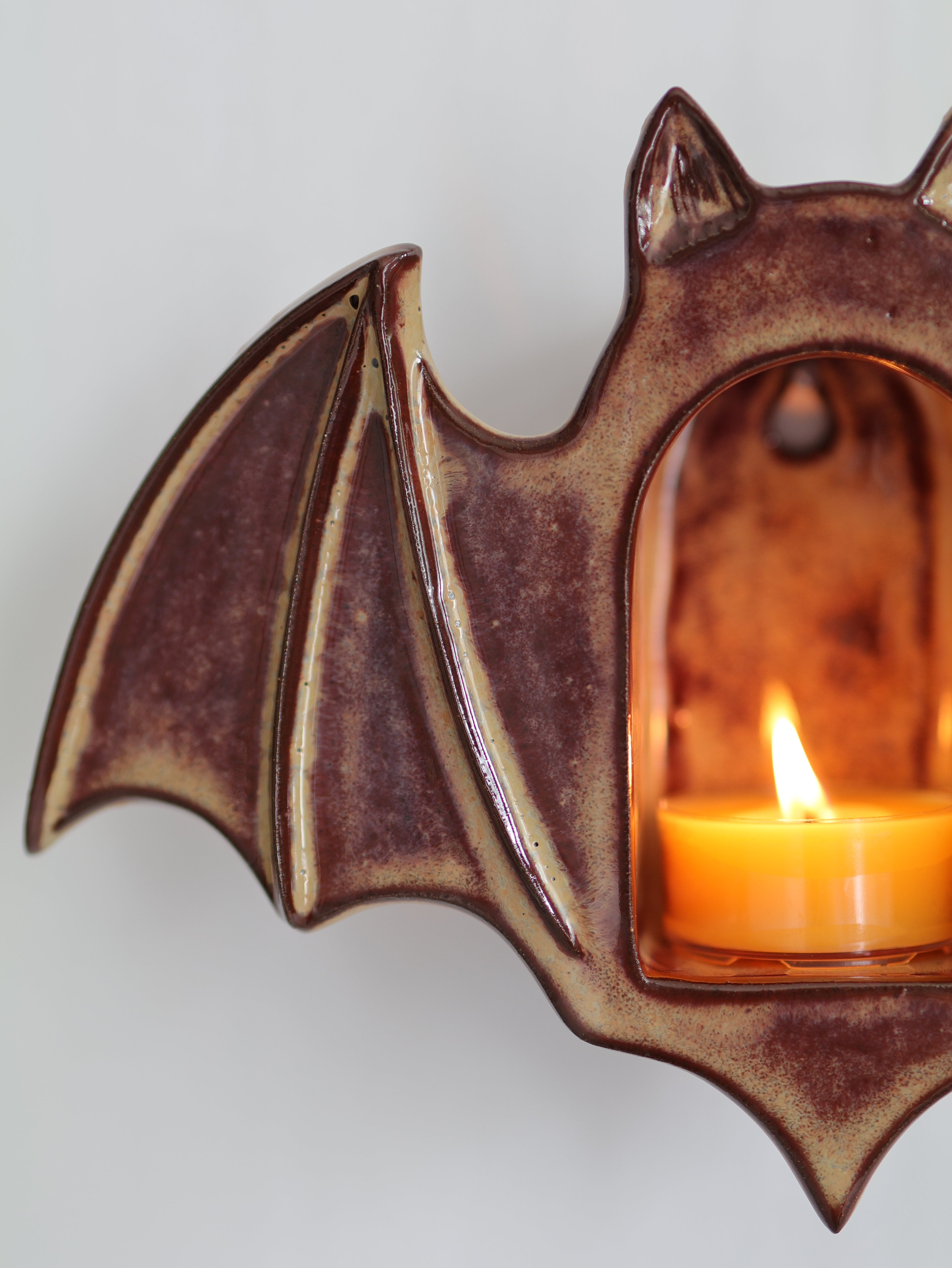 Bat Sconce, Mahogany