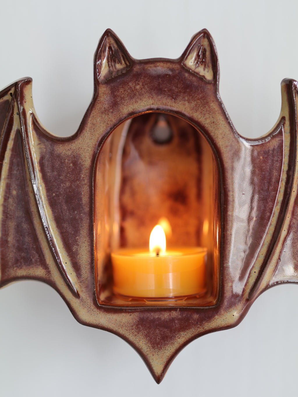 Bat Sconce, Mahogany