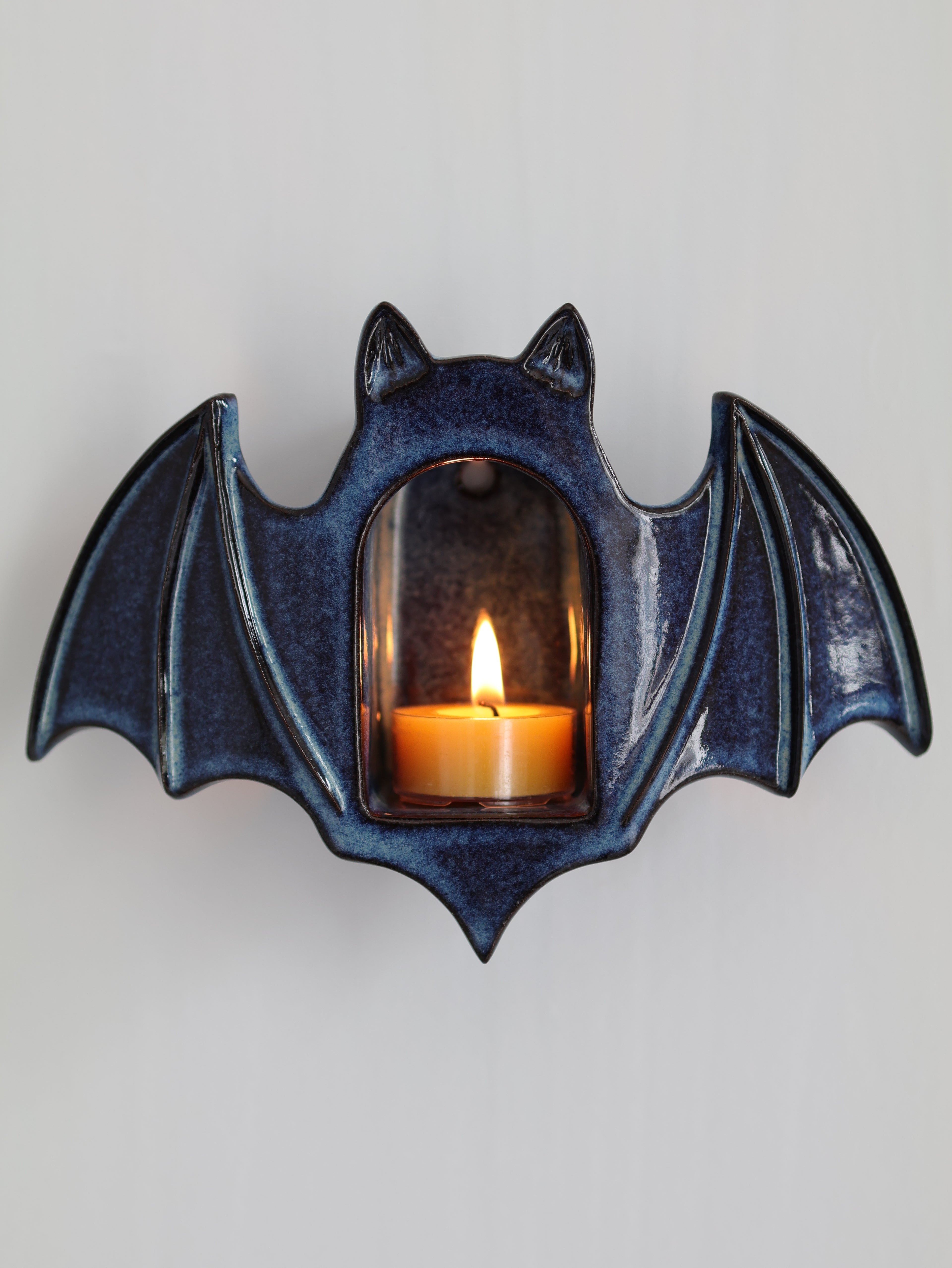 Bat Sconce, Midnight Blue