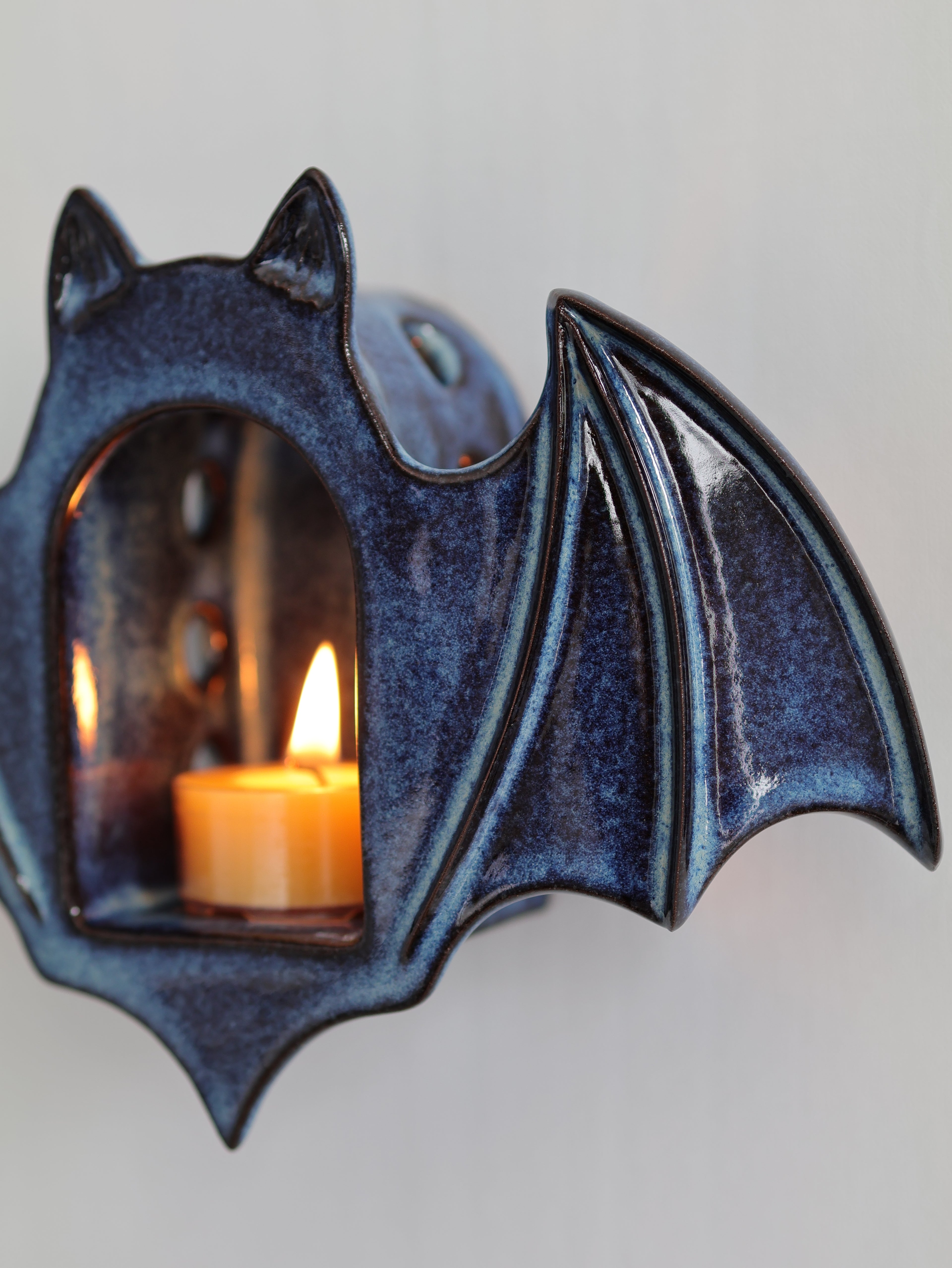 Bat Sconce, Midnight Blue