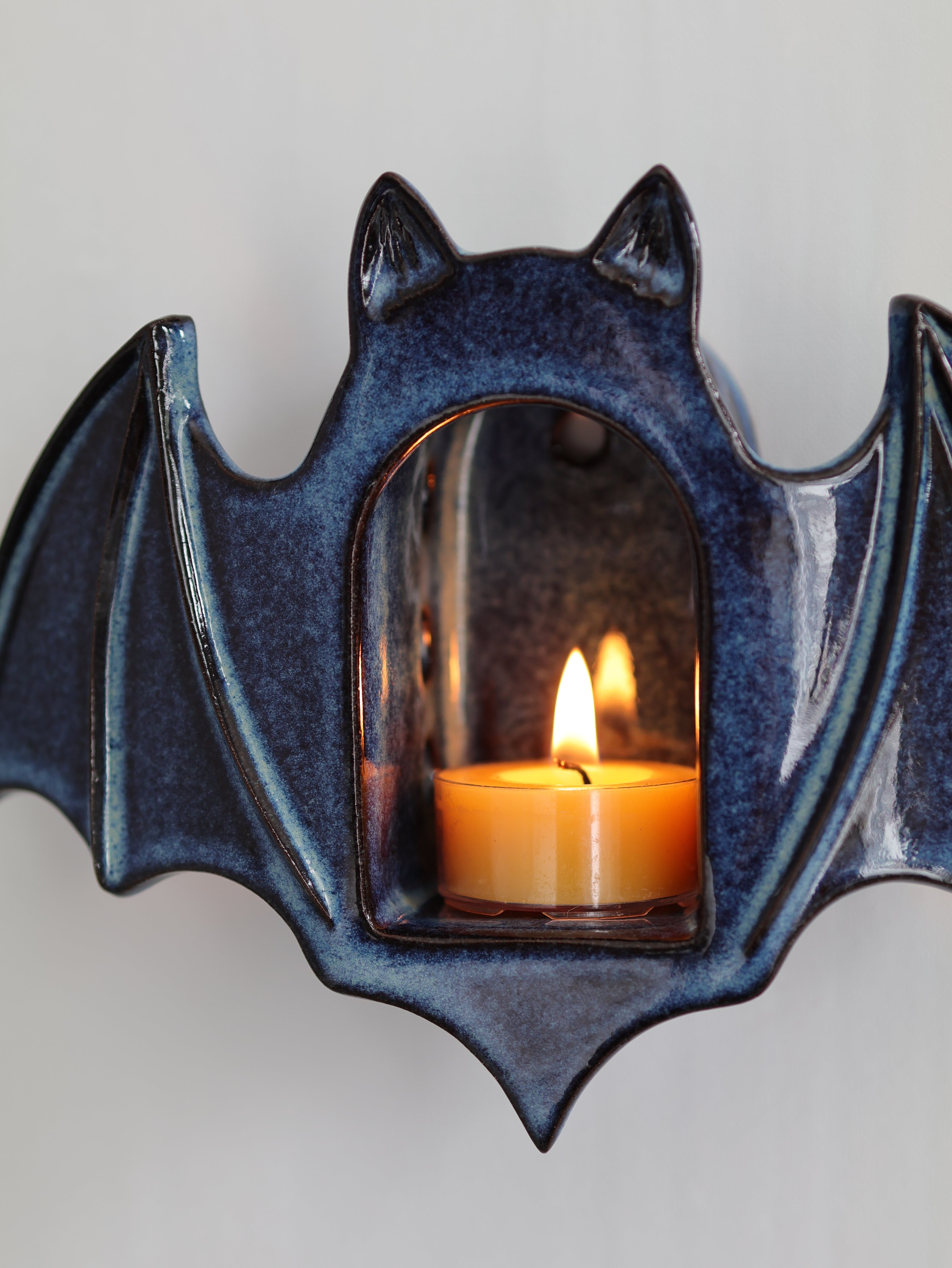 Bat Sconce, Midnight Blue