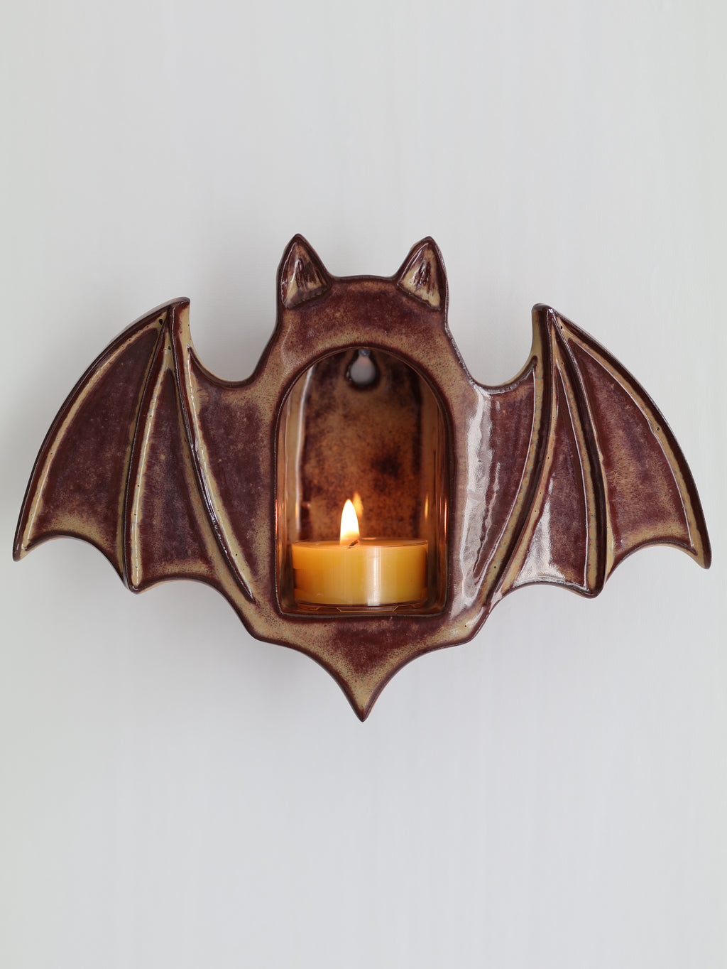 Bat Sconce, Mahogany