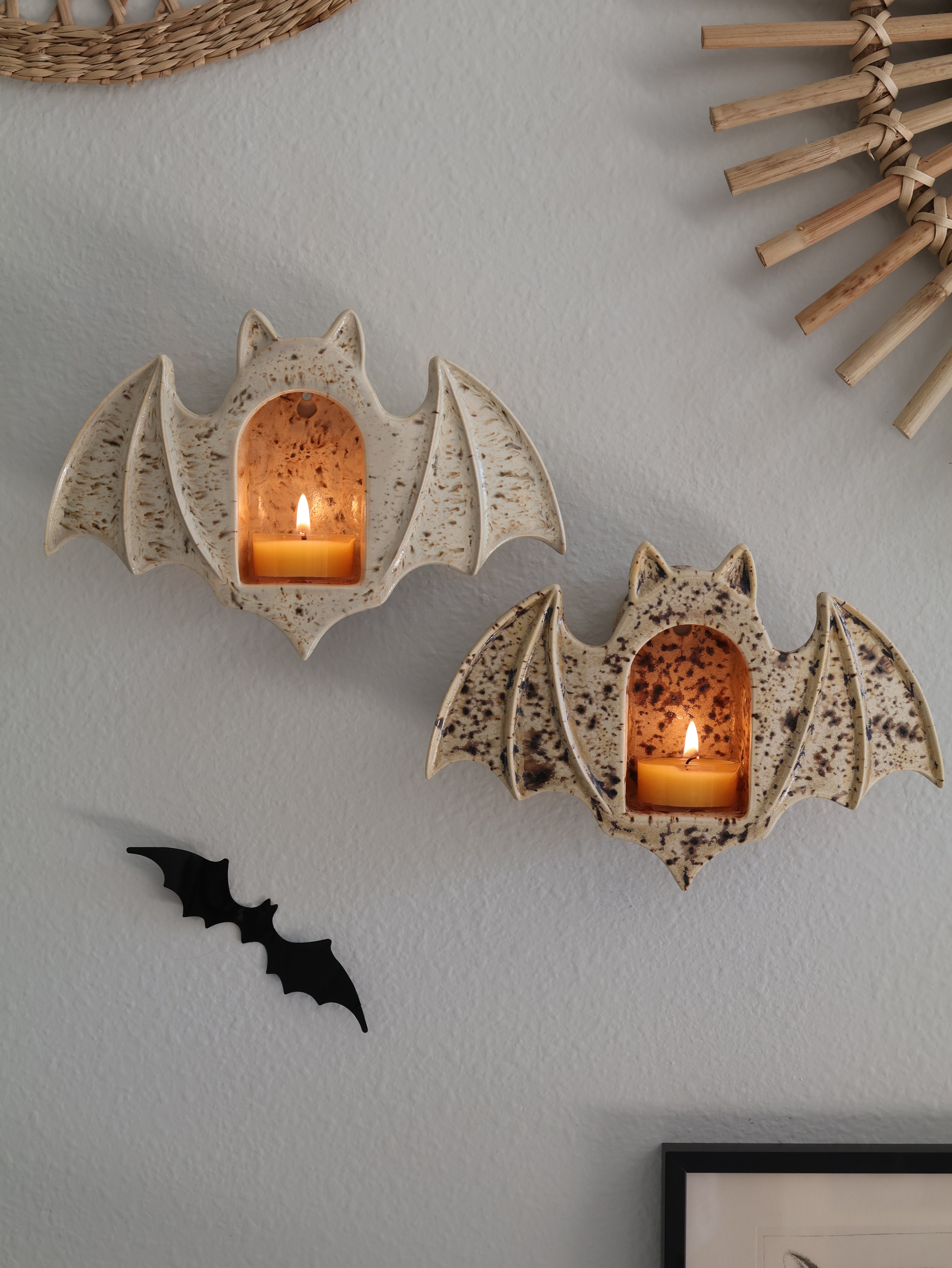 Bat Tealight Holder, Sandstone