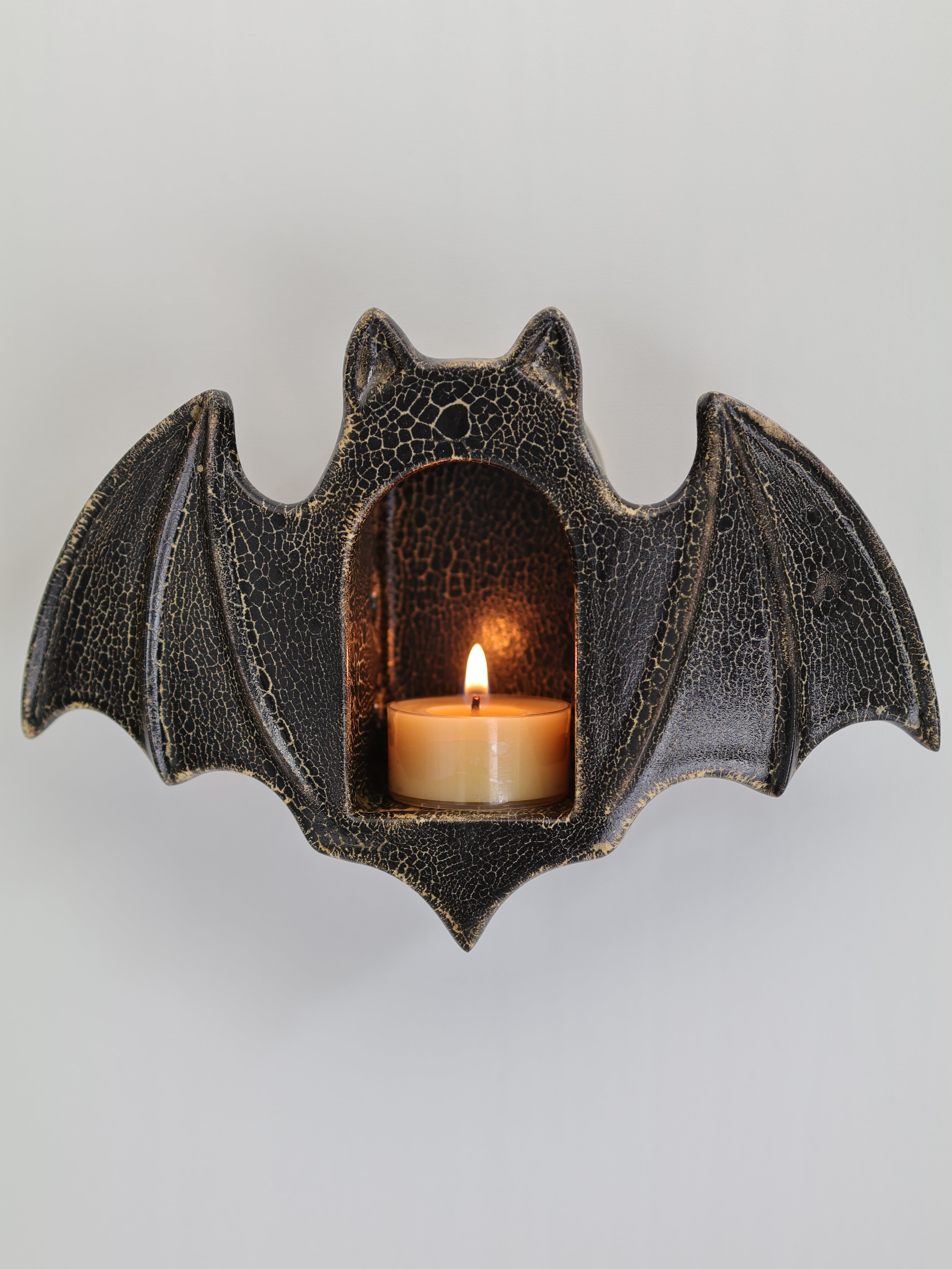 Bat Sconce, Antique Black No. 1