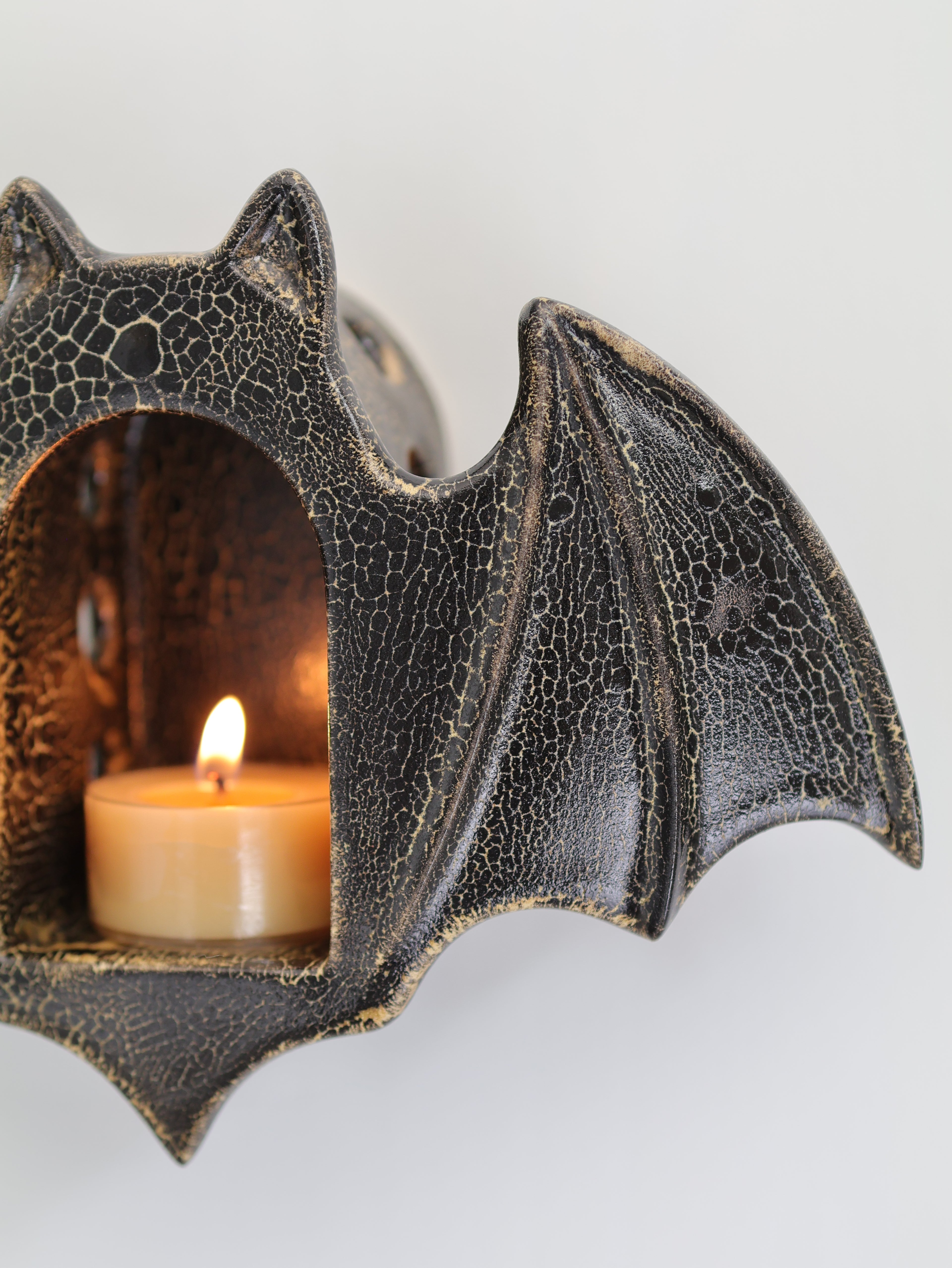 Bat Sconce, Antique Black No. 1