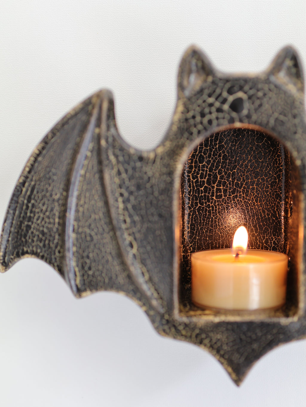 Bat Sconce, Antique Black No. 1