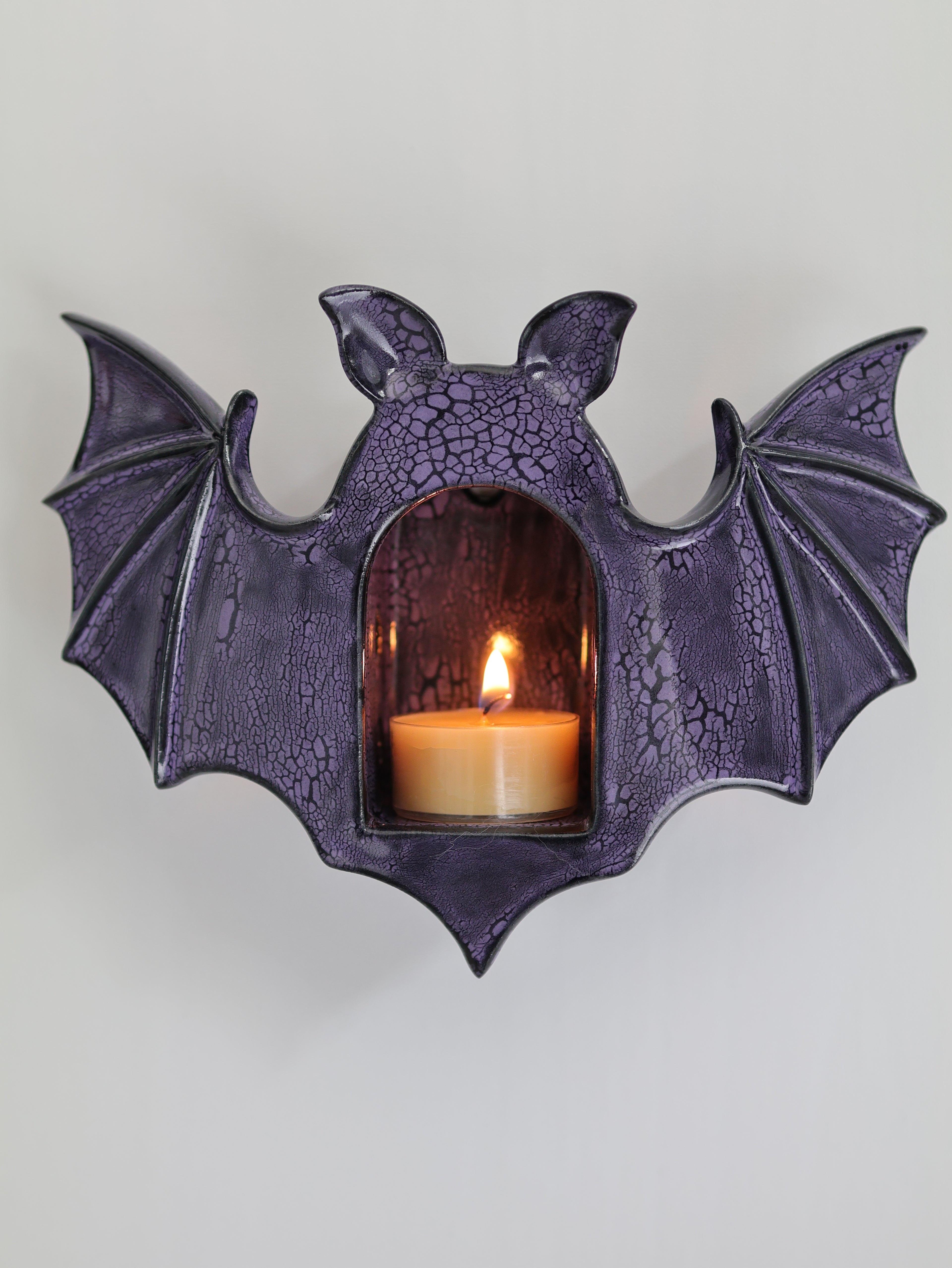 Bat Sconce, Purple