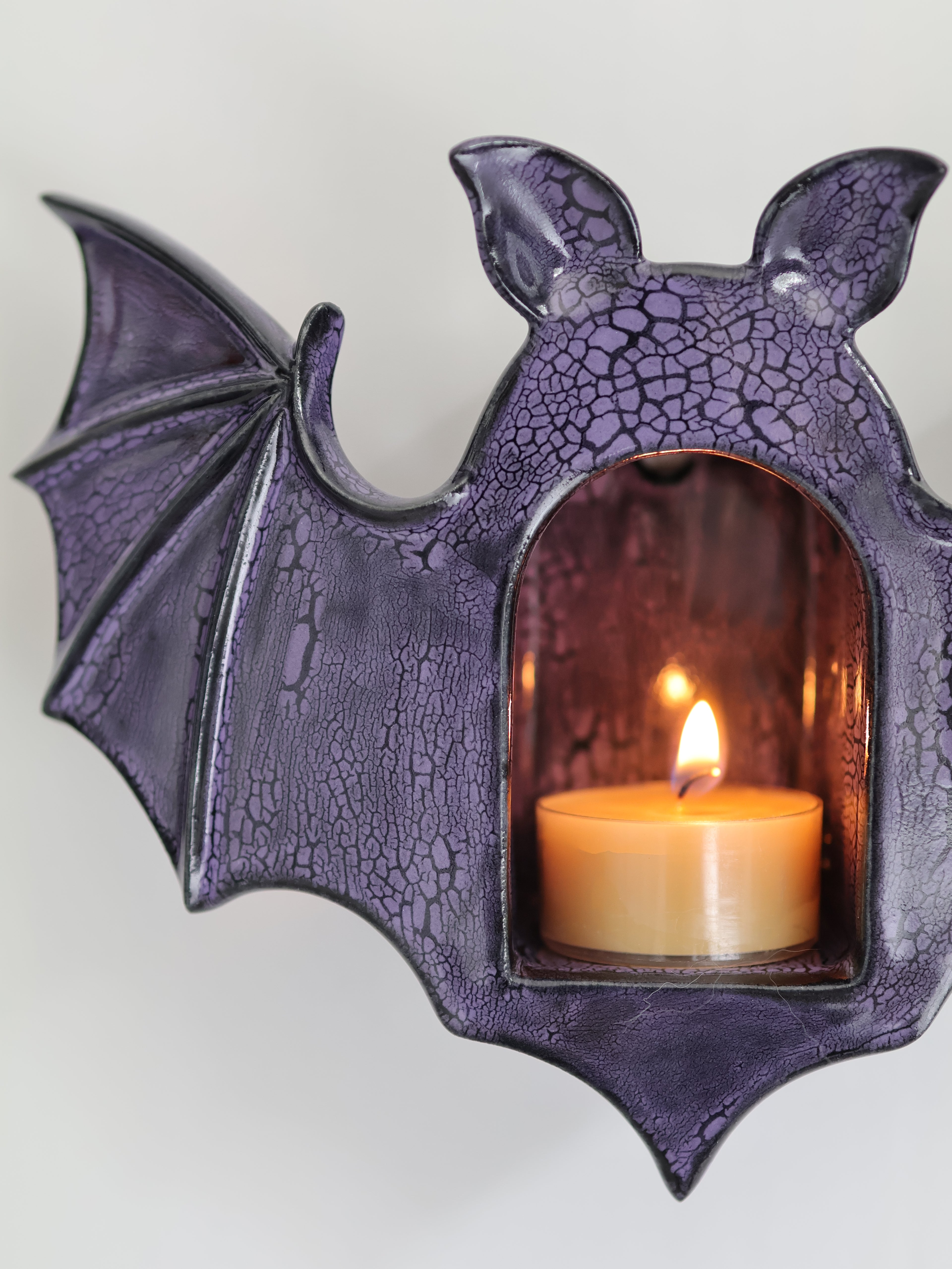Bat Sconce, Purple