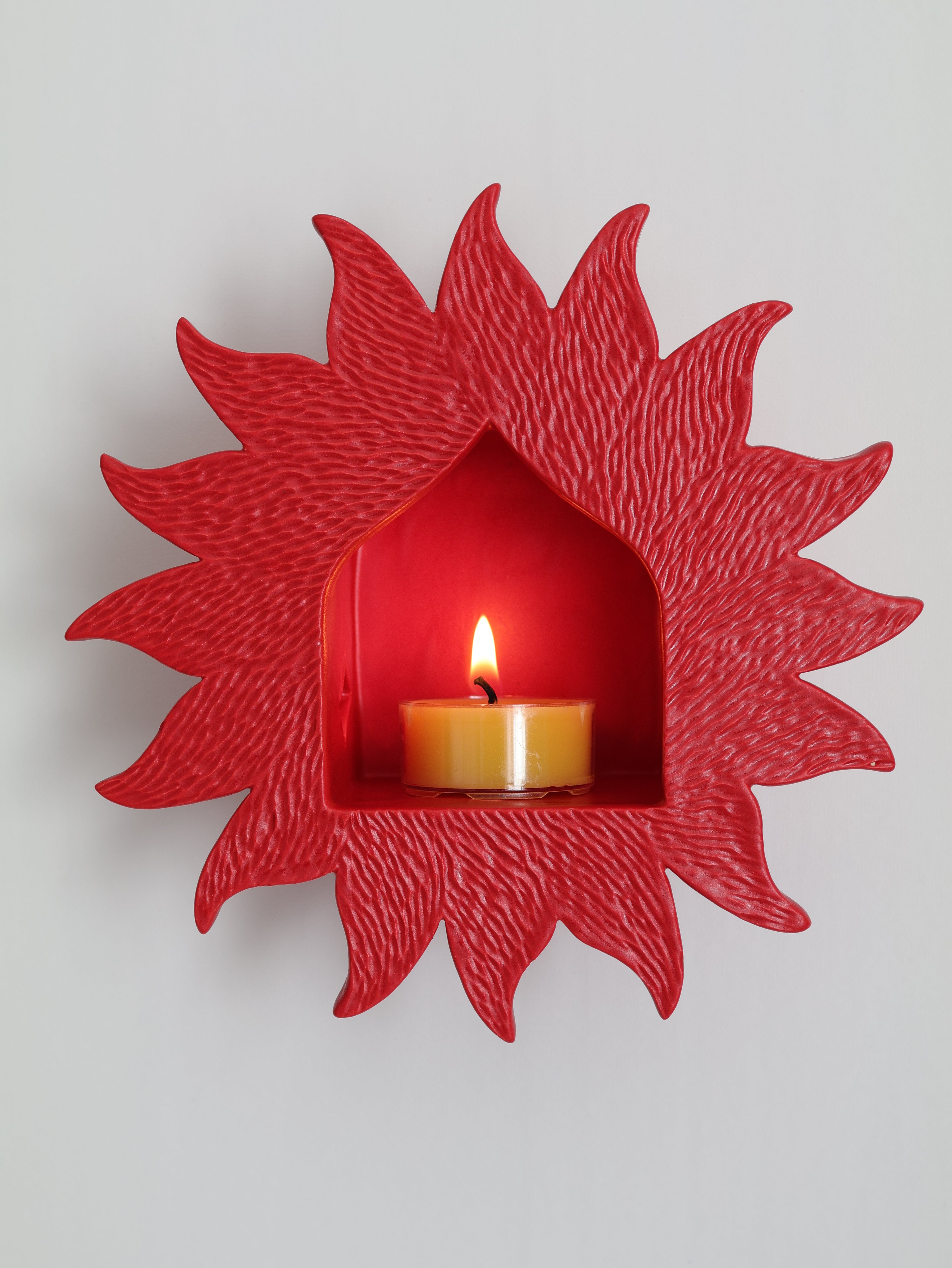 Sunburst Sconce, Red