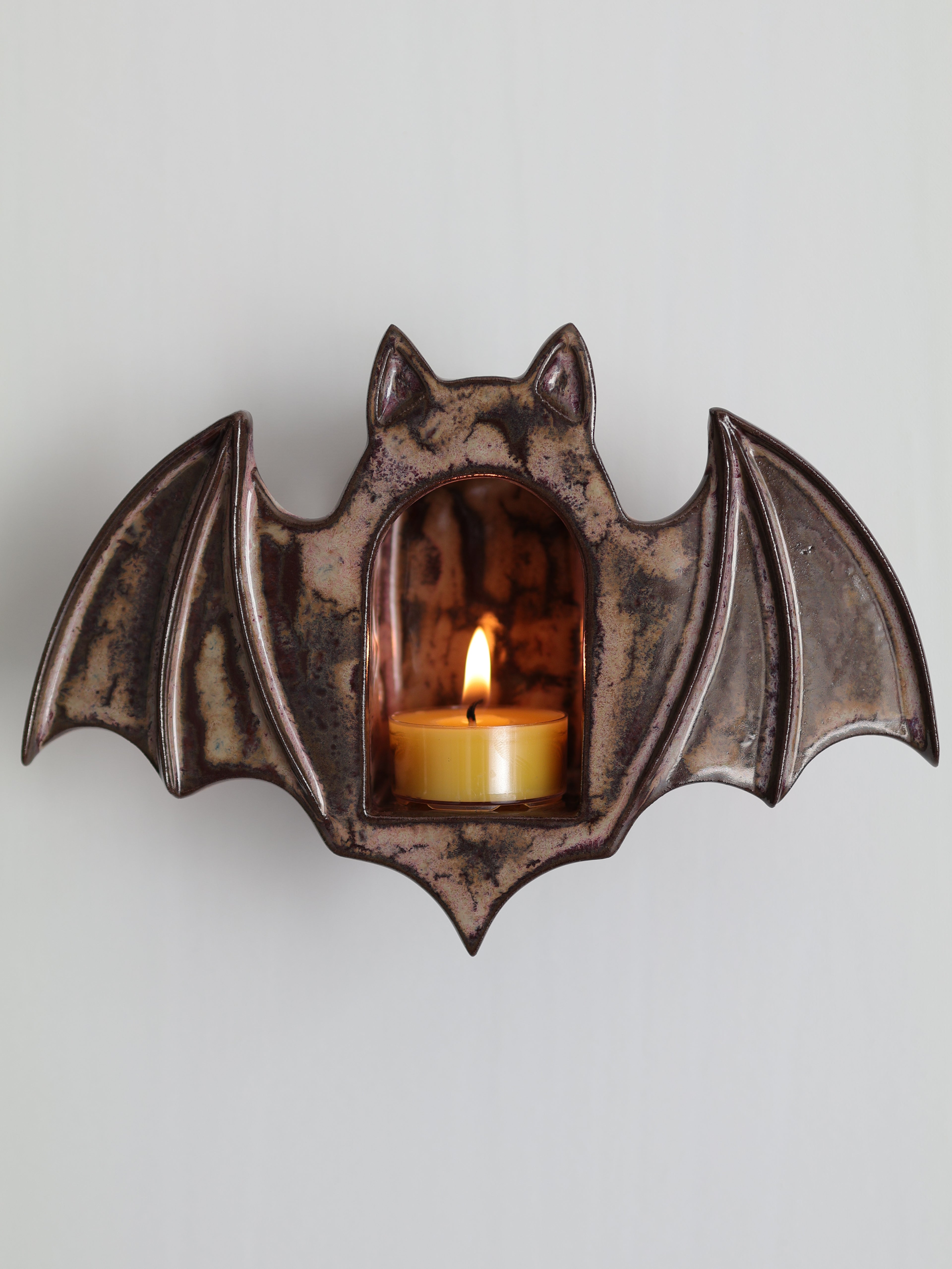 Bat Sconce, Smokey Merlot
