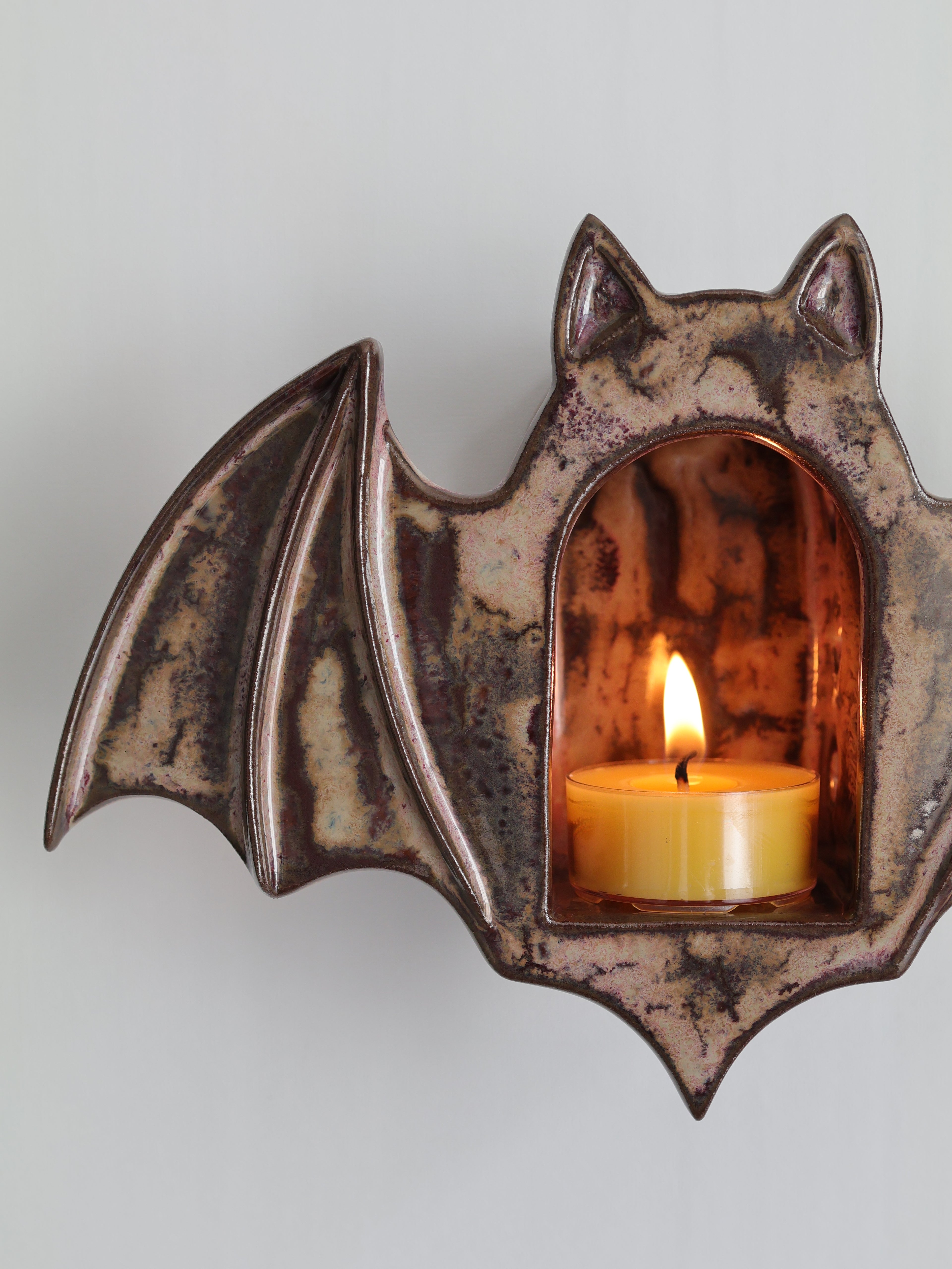 Bat Sconce, Smokey Merlot