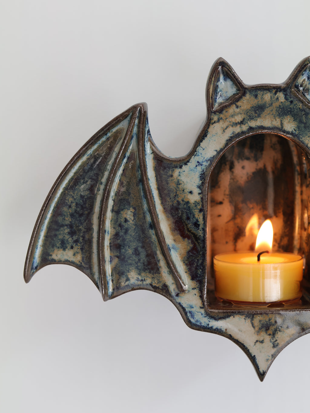 Bat Sconce, Blue Granite