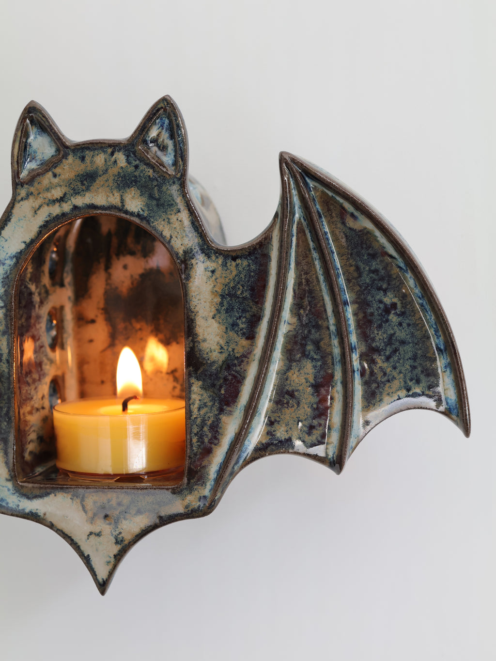 Bat Sconce, Blue Granite