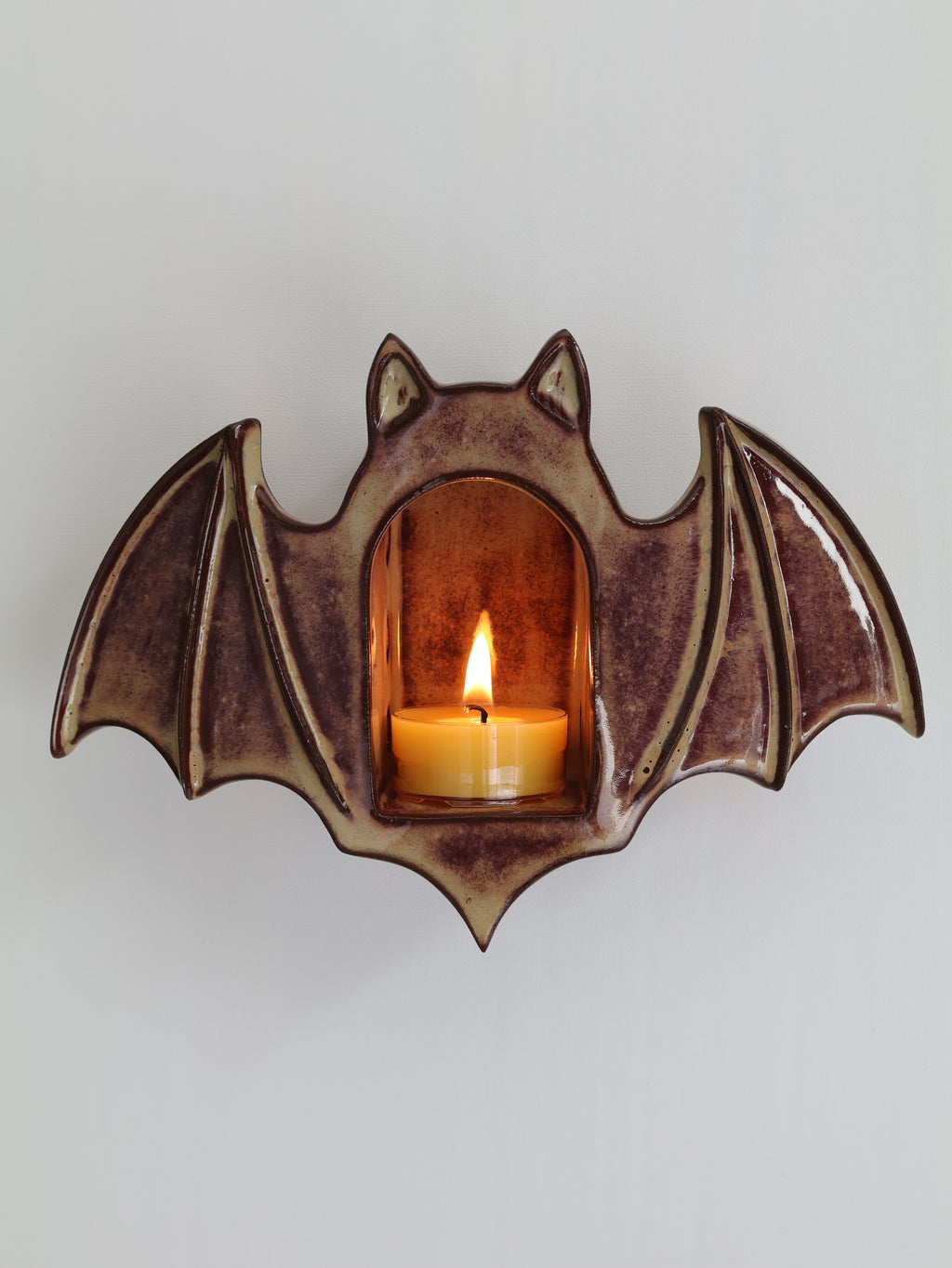 Bat Sconce, Mahogany