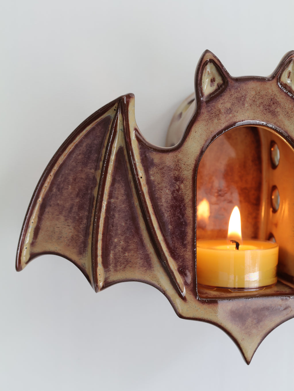 Bat Sconce, Mahogany