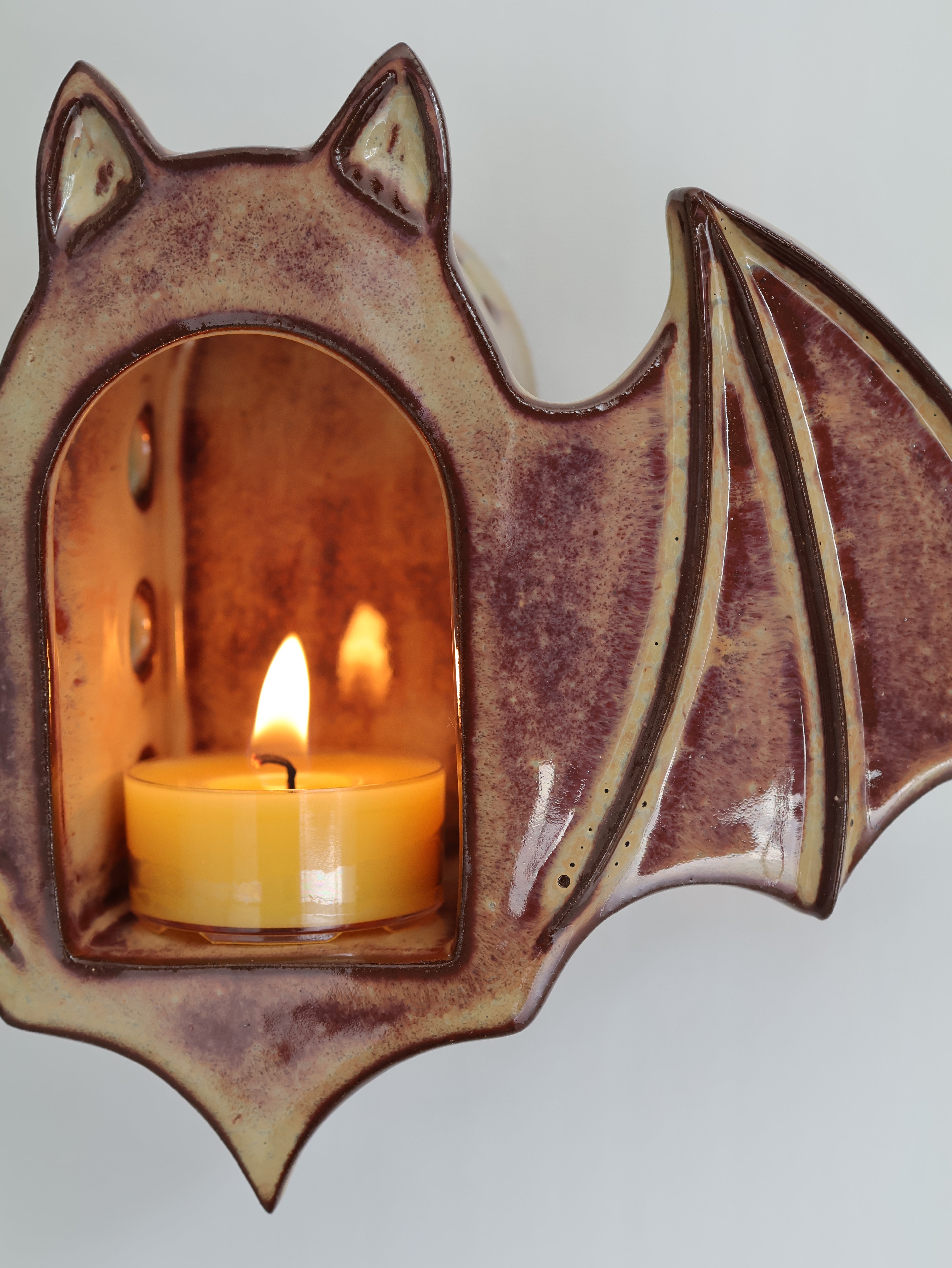 Bat Sconce, Mahogany