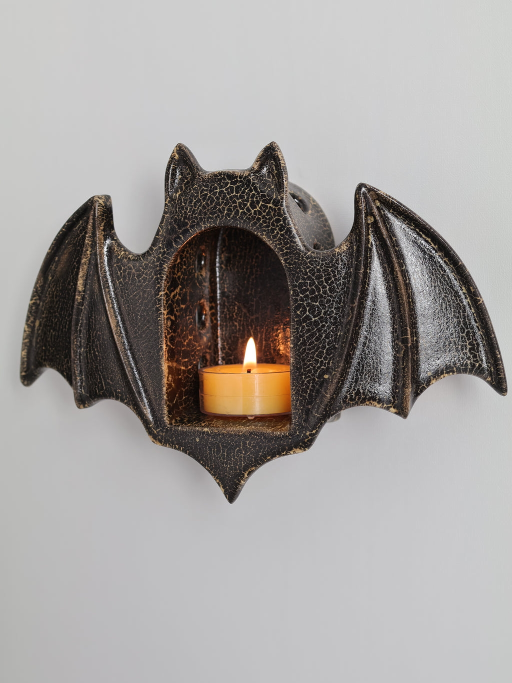 Bat Sconce, Antique Black