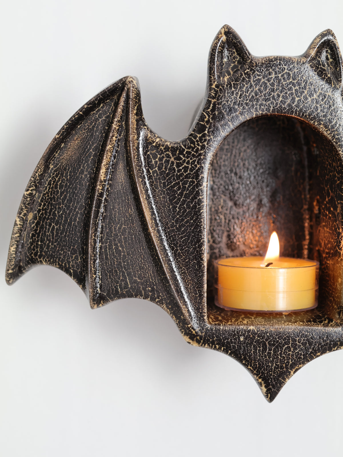 Bat Sconce, Antique Black