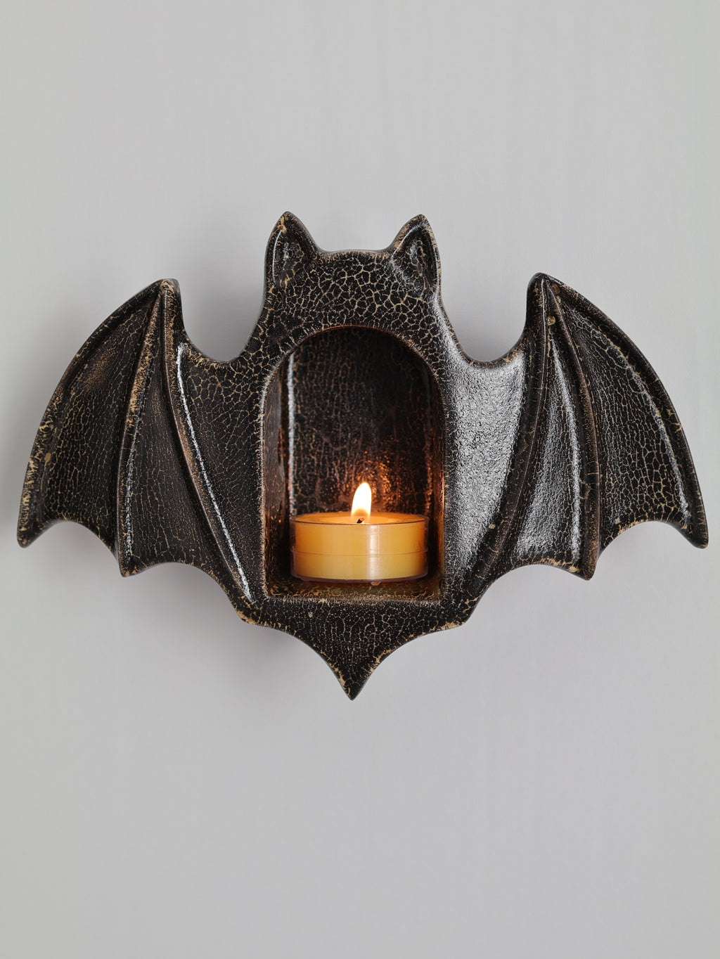 Bat Sconce, Antique Black
