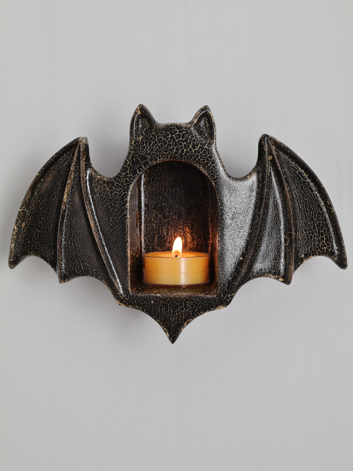 Bat Sconce, Antique Black