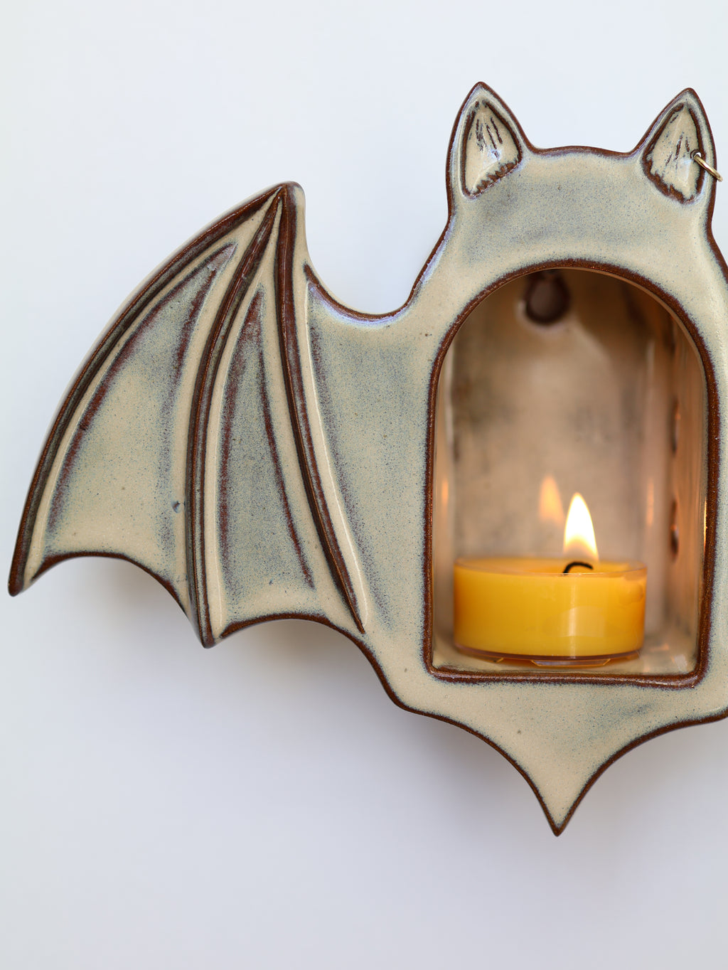 Bat Sconce, Rustic Cream