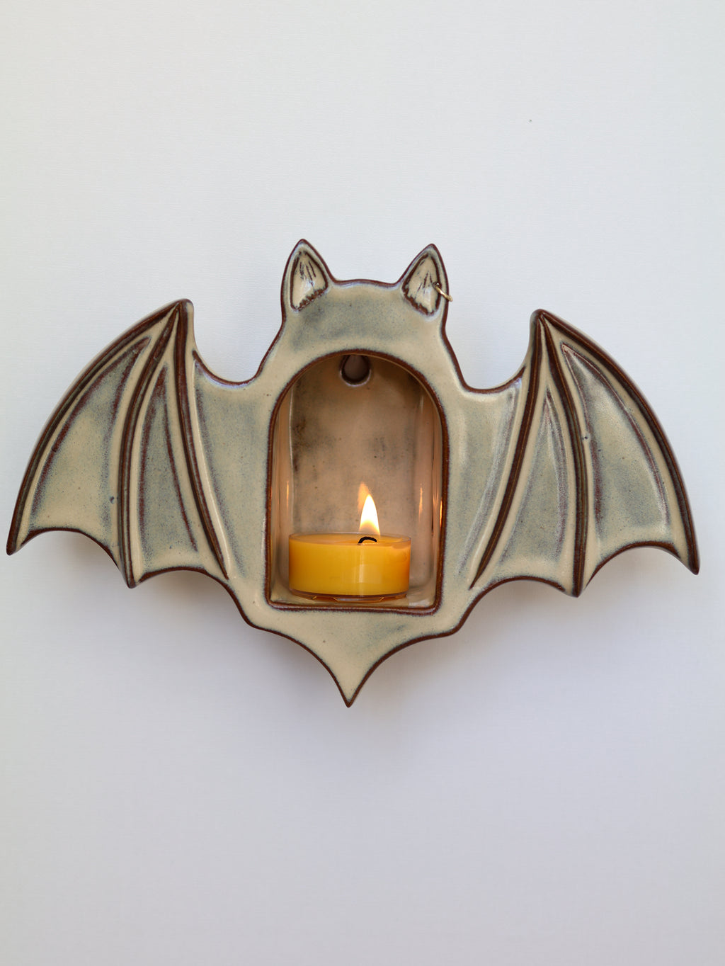 Bat Sconce, Rustic Cream
