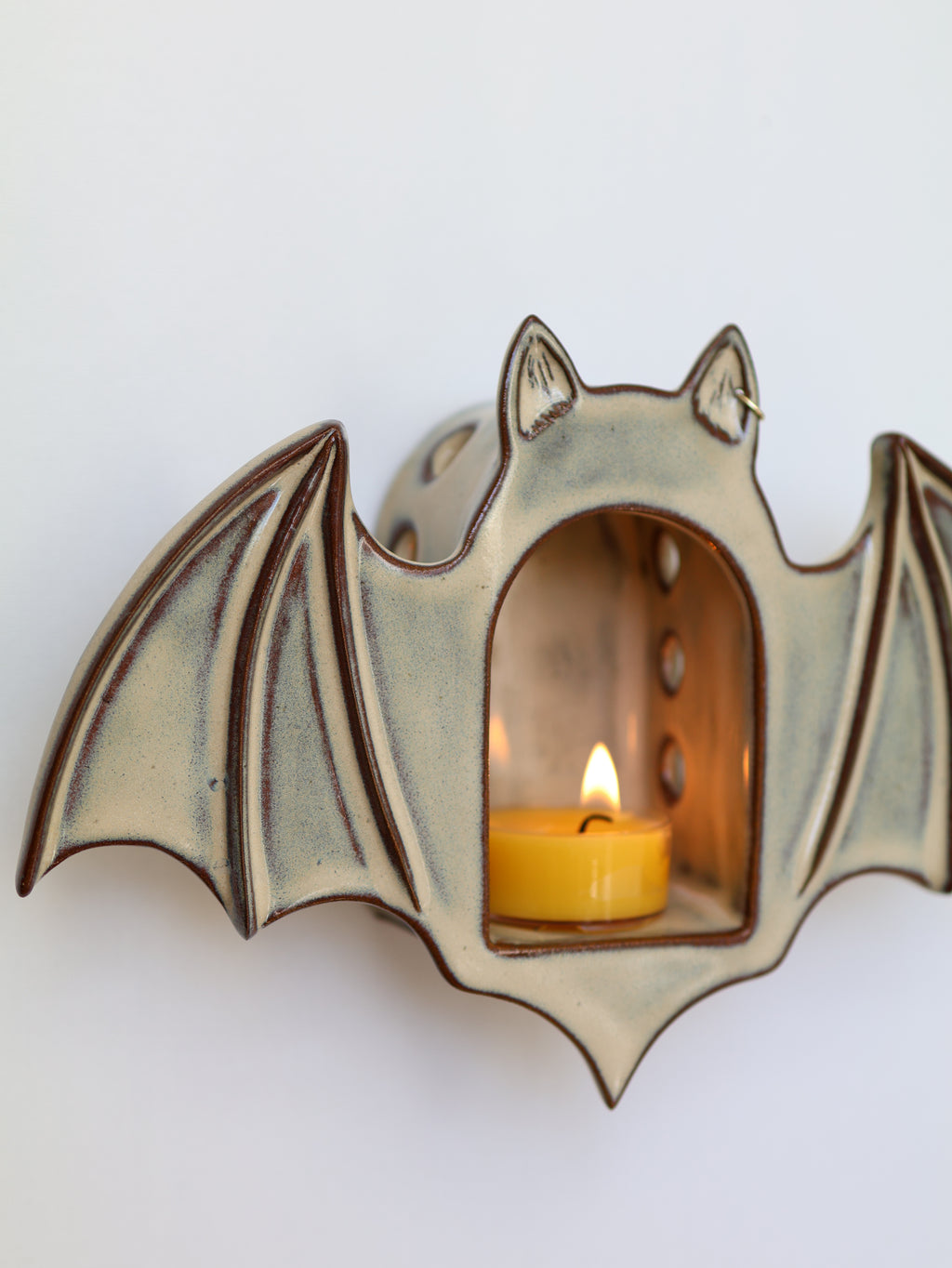 Bat Sconce, Rustic Cream