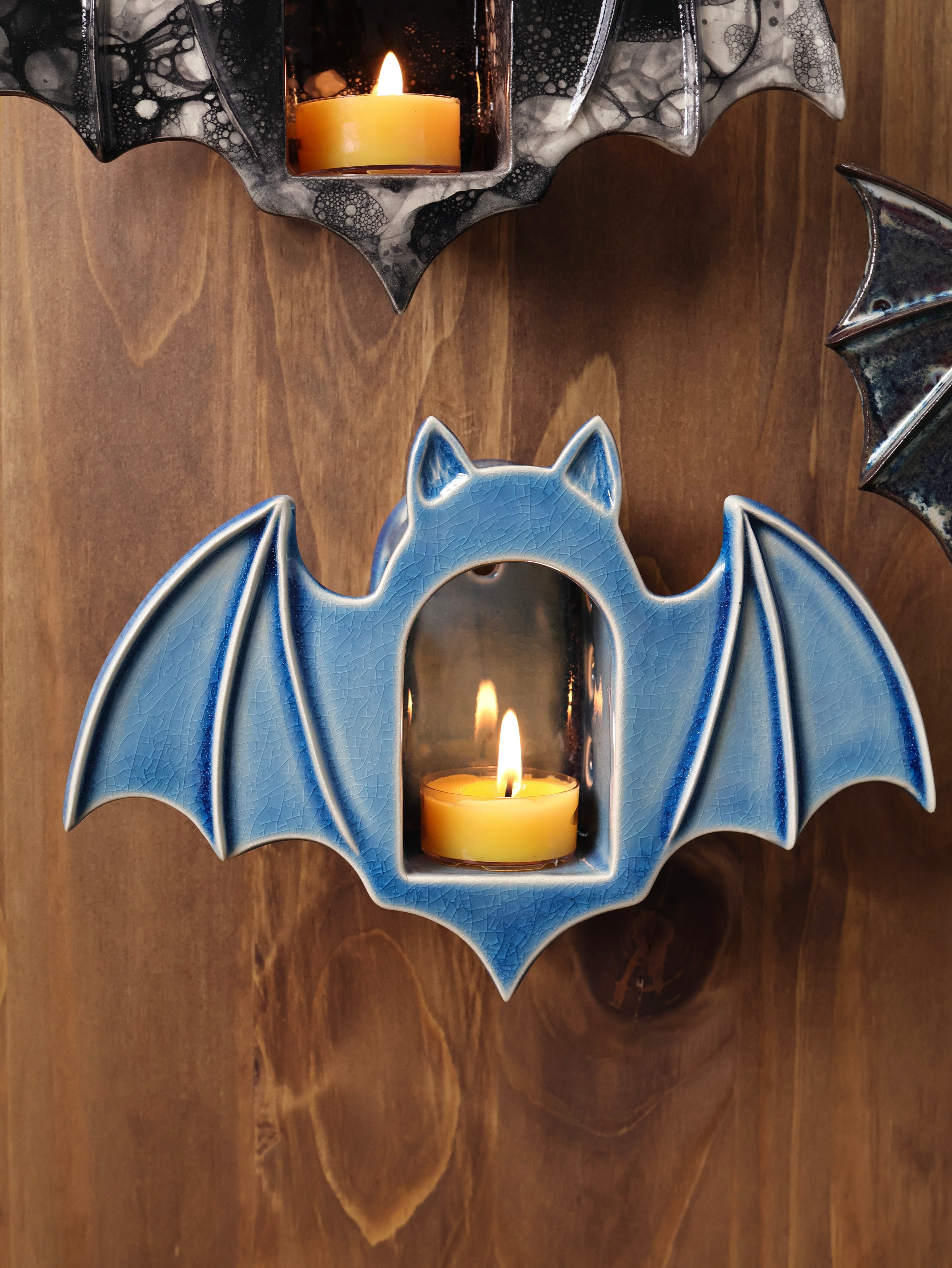 Bat Sconce, Glacier Blue