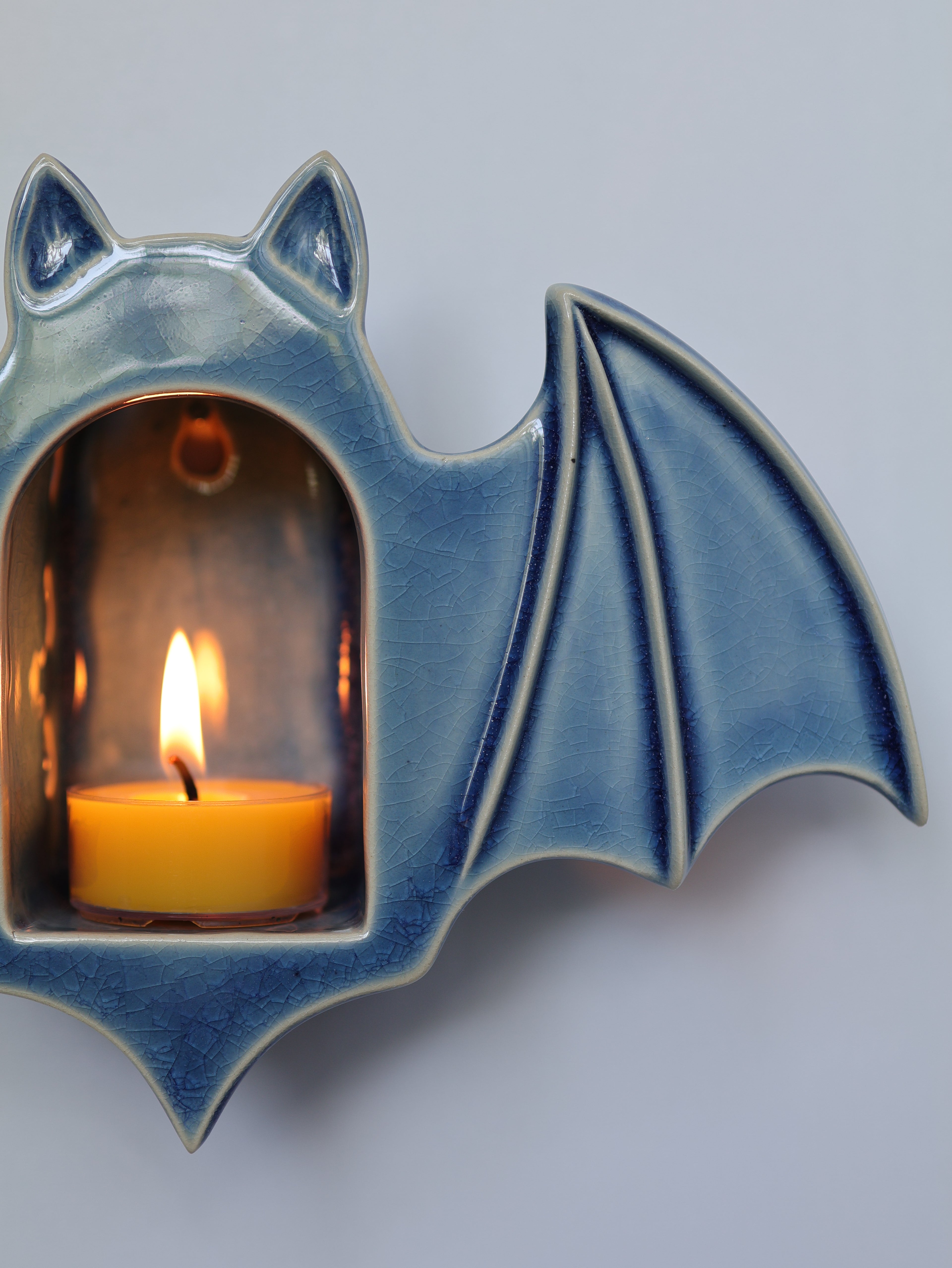 Bat Sconce, Glacier Blue