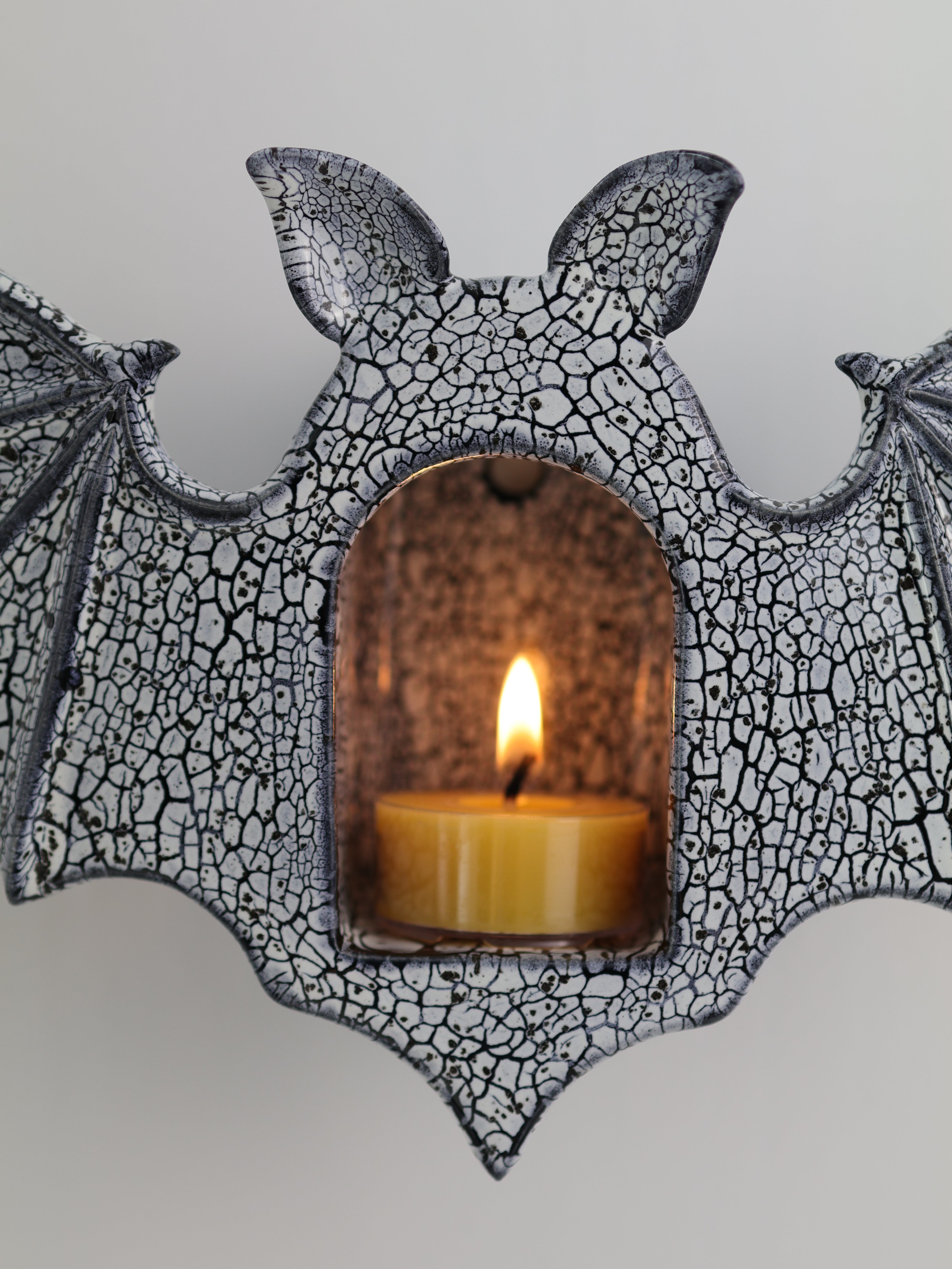 Bat Sconce, Cracked Stone