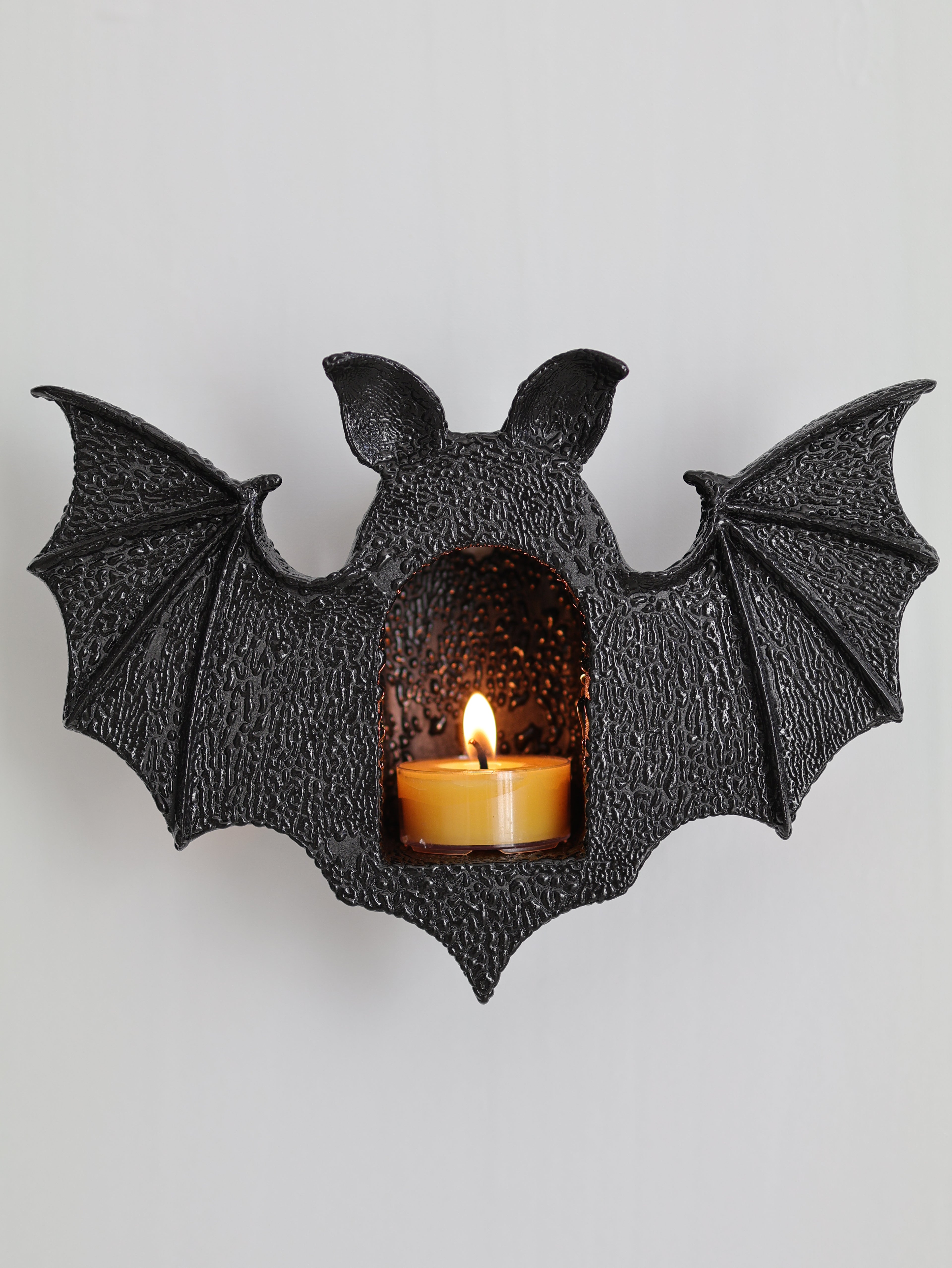 Bat Sconce, Coal Black