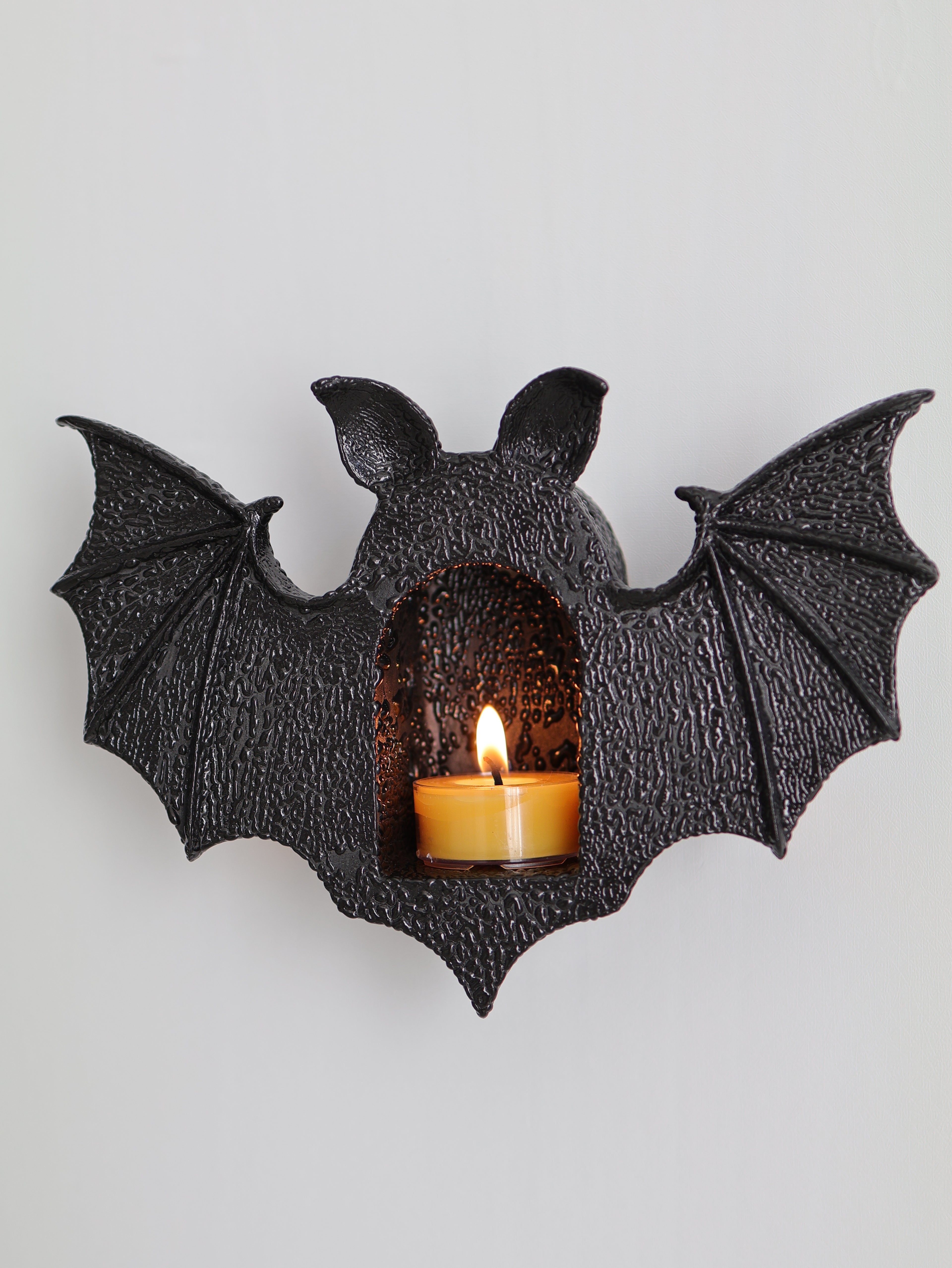 Bat Sconce, Coal Black
