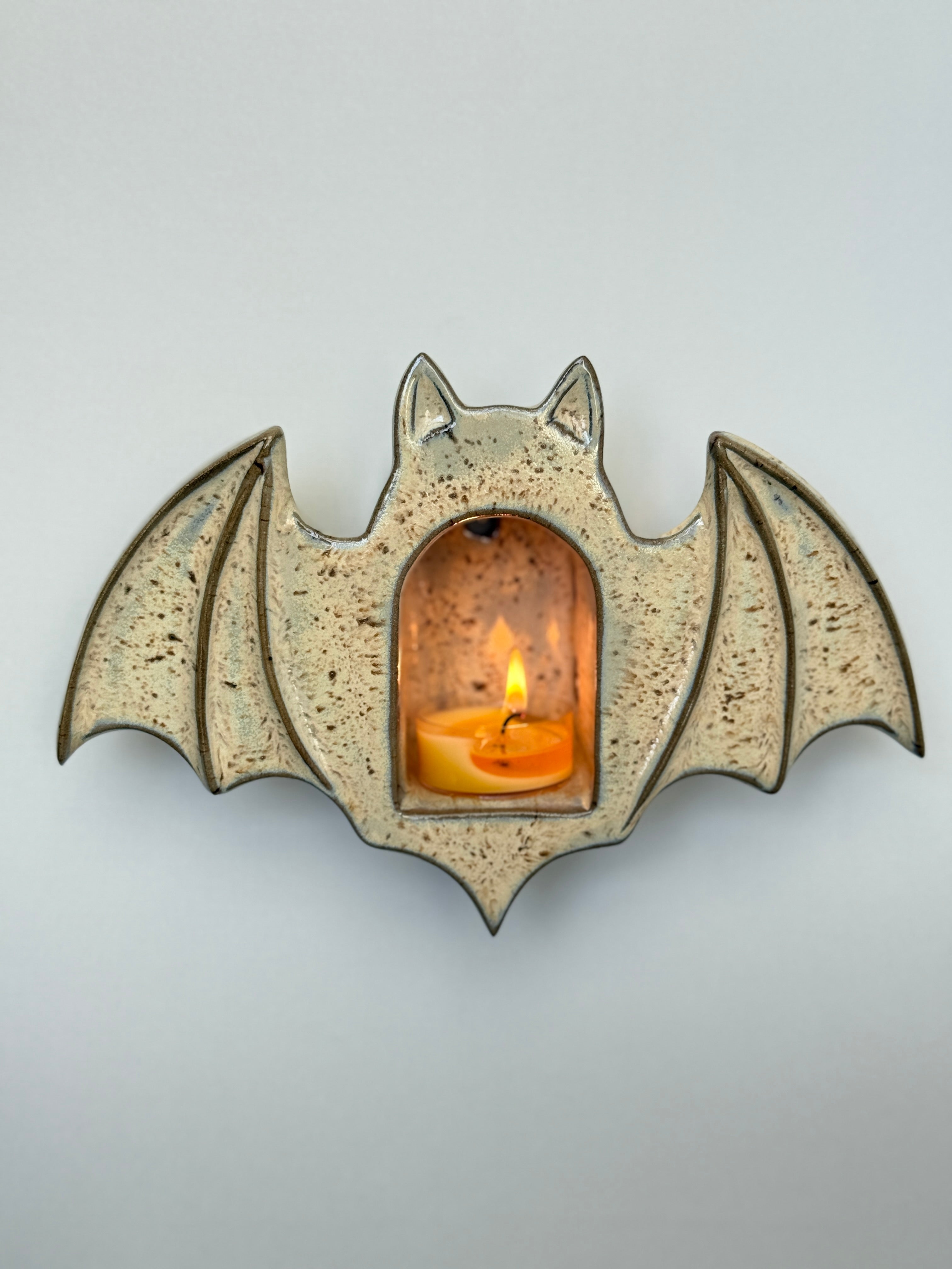 Bat Tealight Holder, Birch