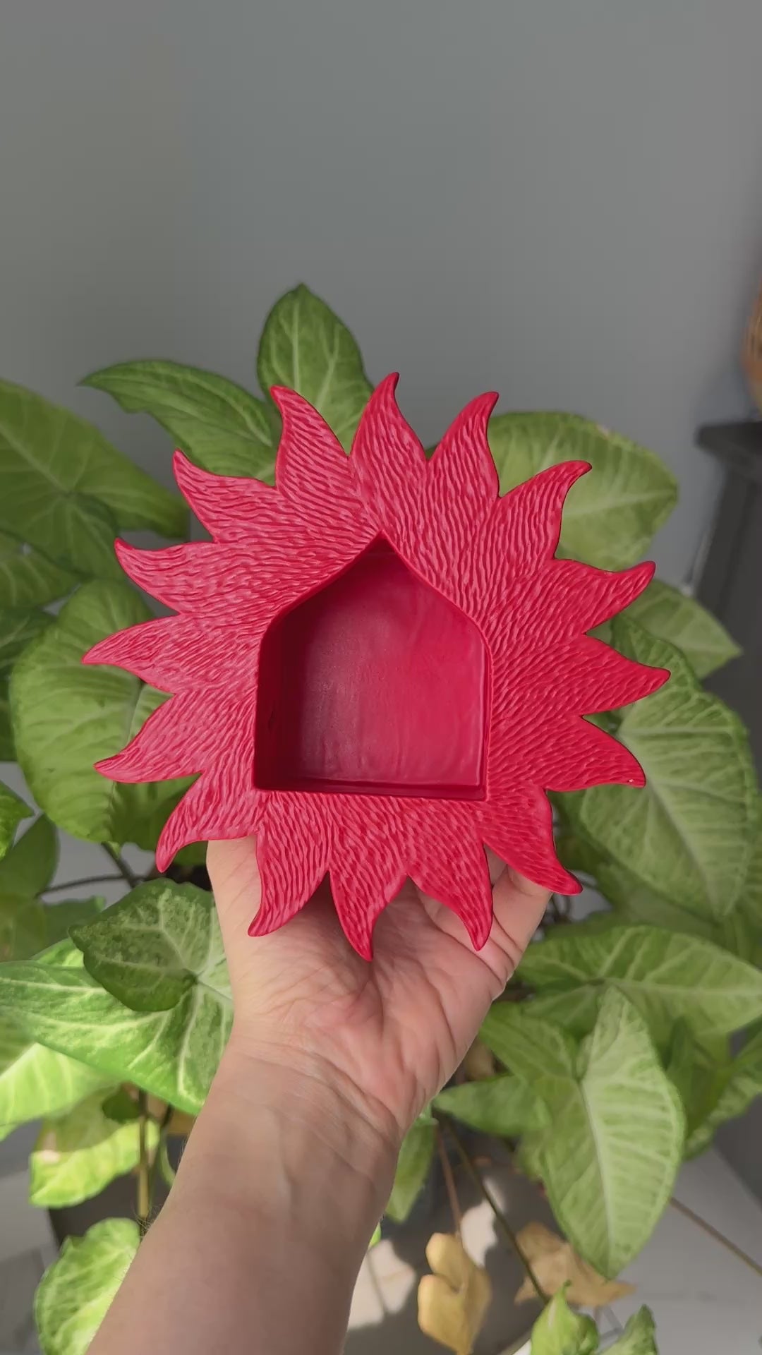 Sunburst Sconce, Red