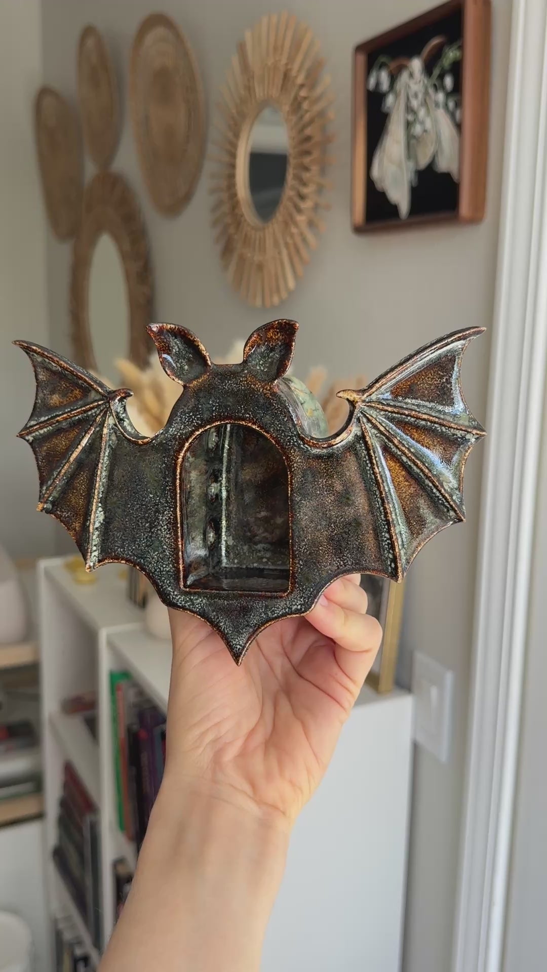 Bat Sconce, Bronze