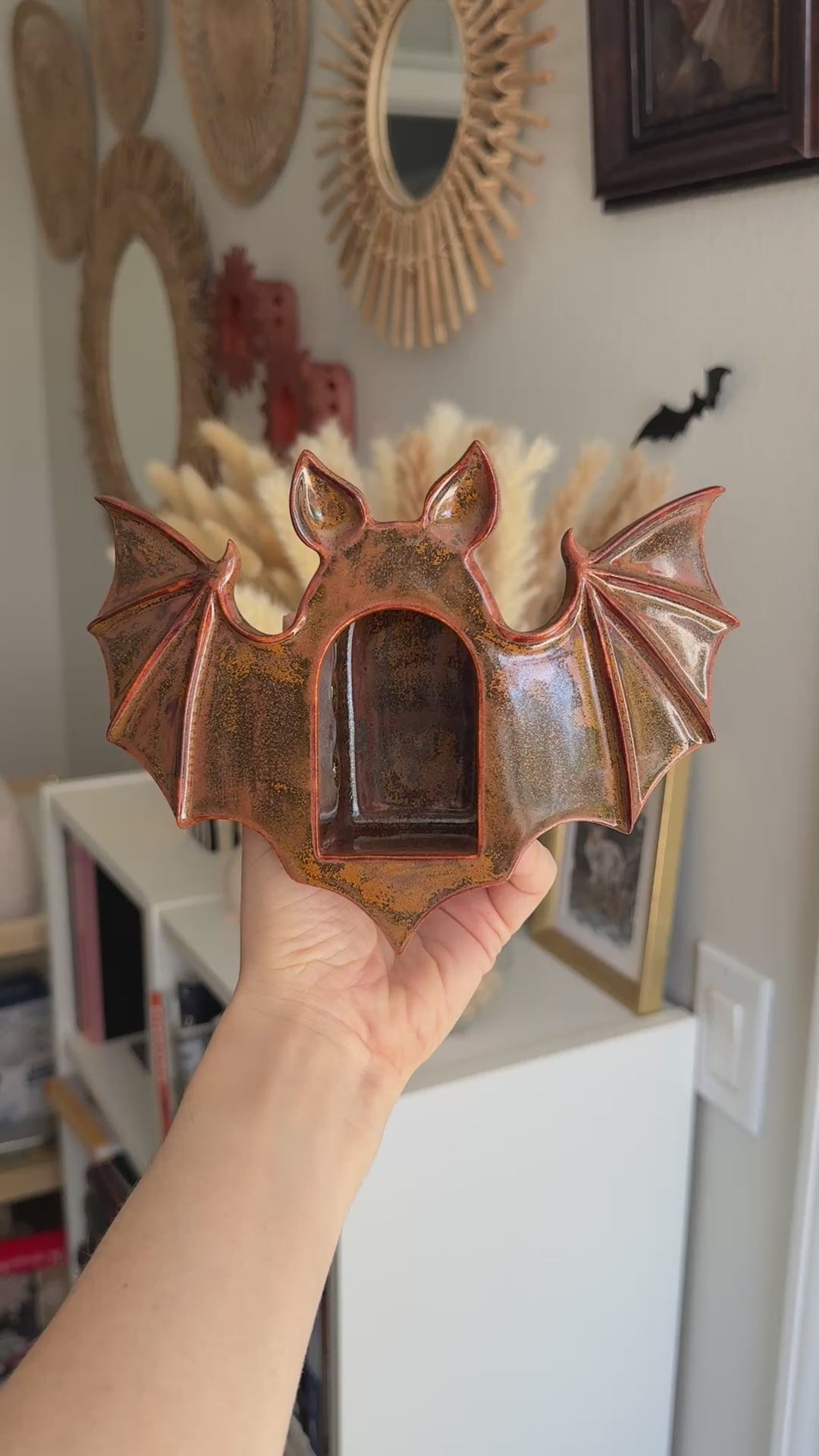 Bat Sconce, Amber