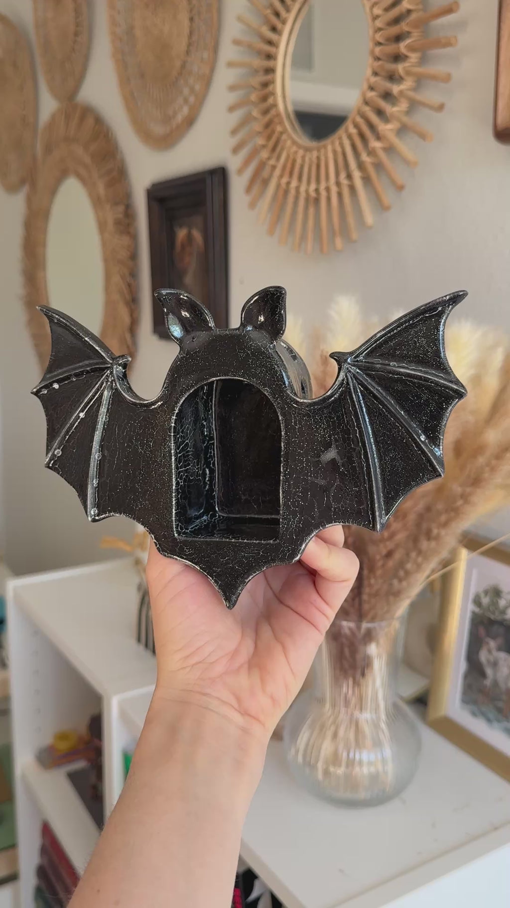 Bat Sconce, Obsidian