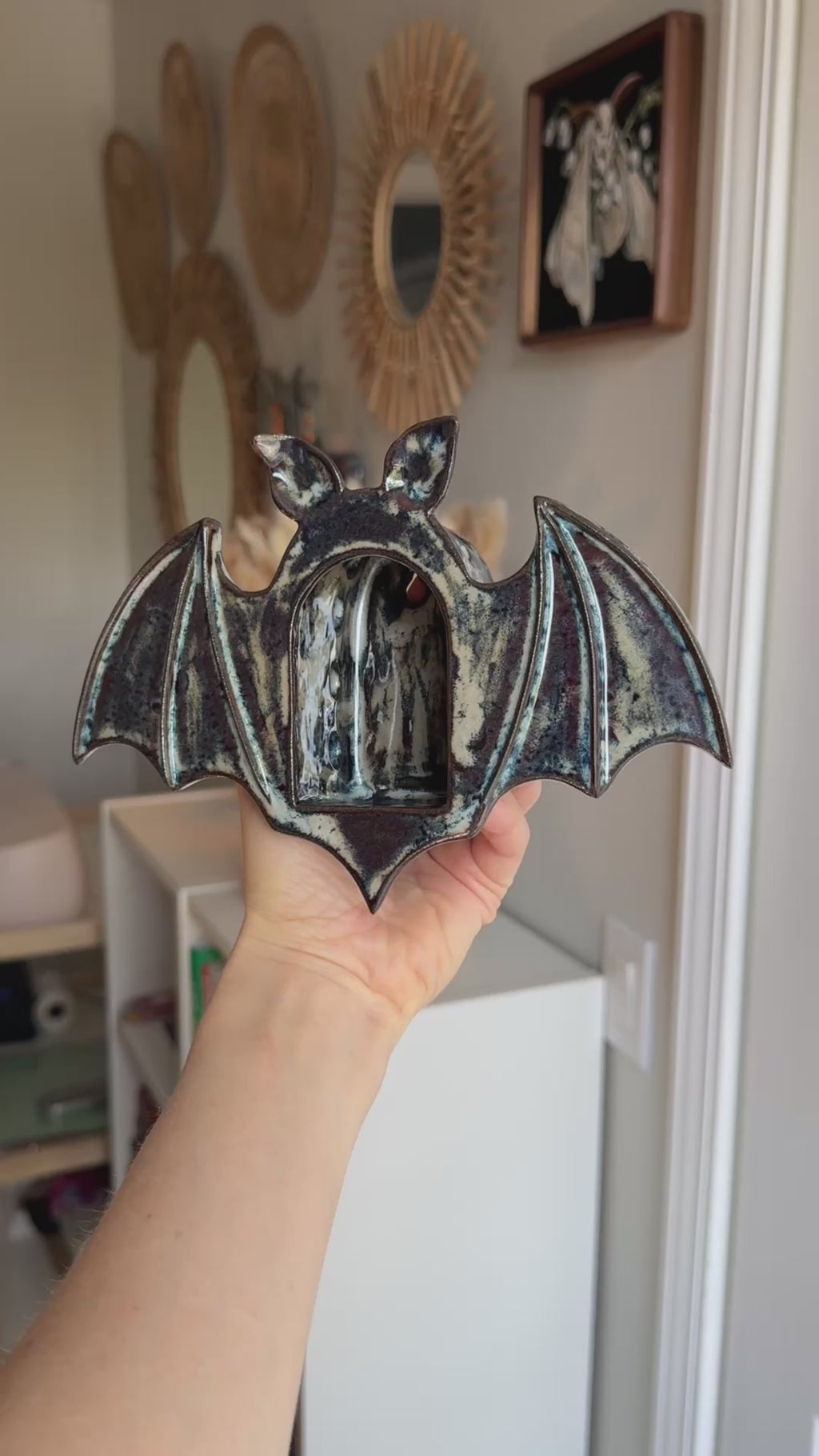 Bat Sconce, Midnight Fog No. 1