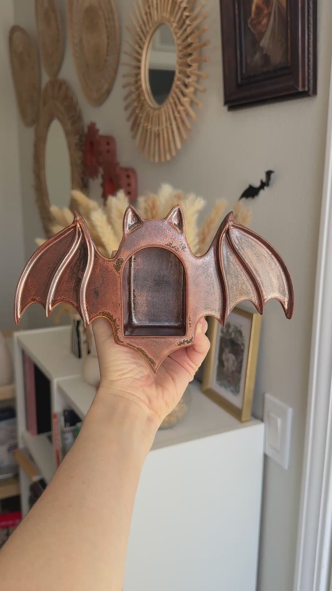 Bat Sconce, Ancient Copper