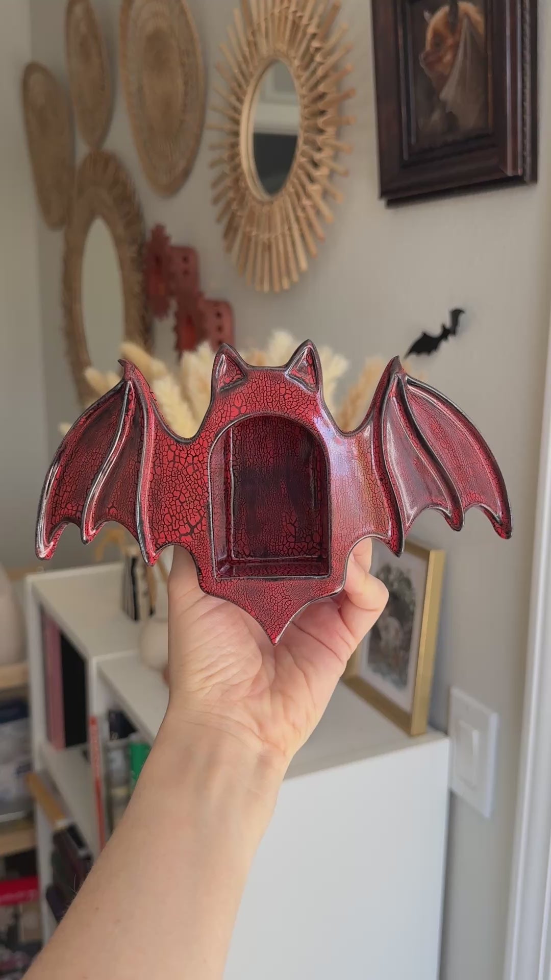 Bat Sconce, Red No. 1