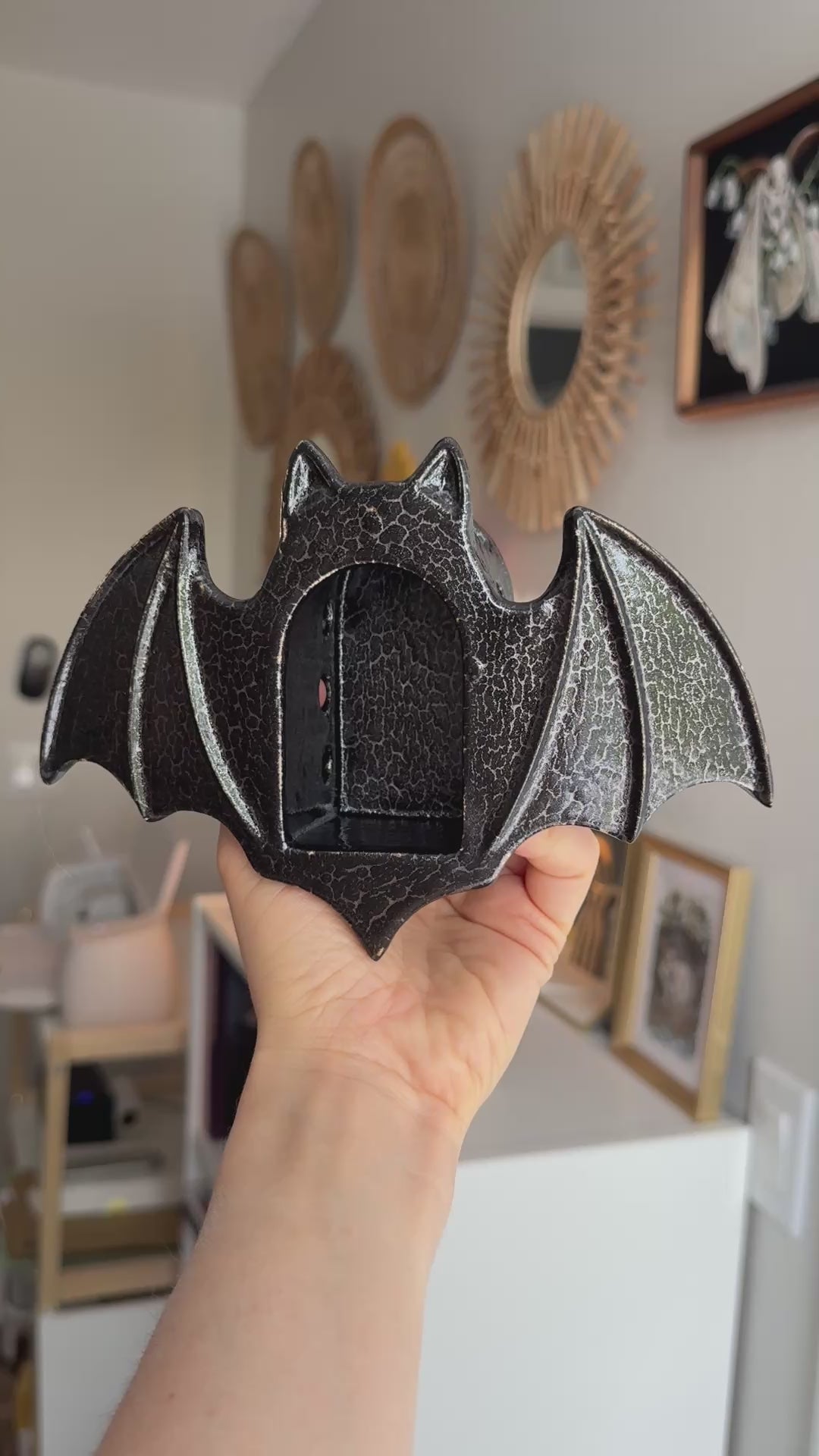Bat Sconce, Snake Skin No. 1