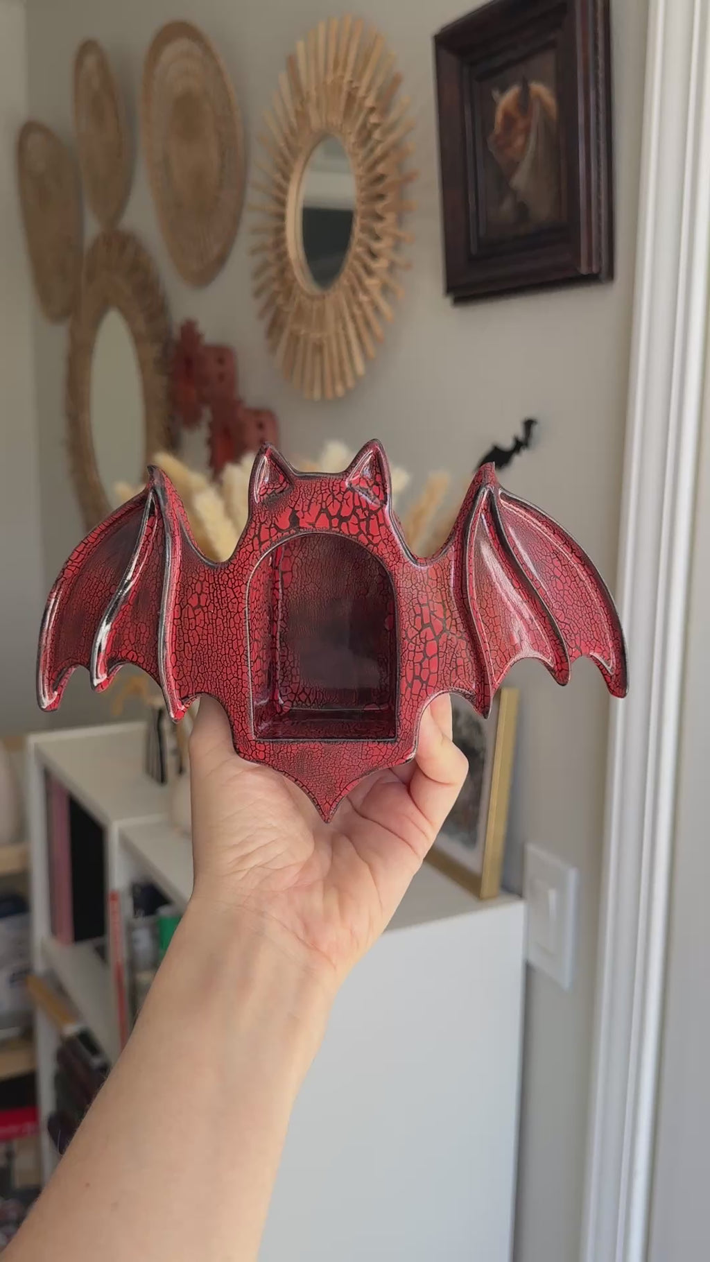 Bat Sconce, Red