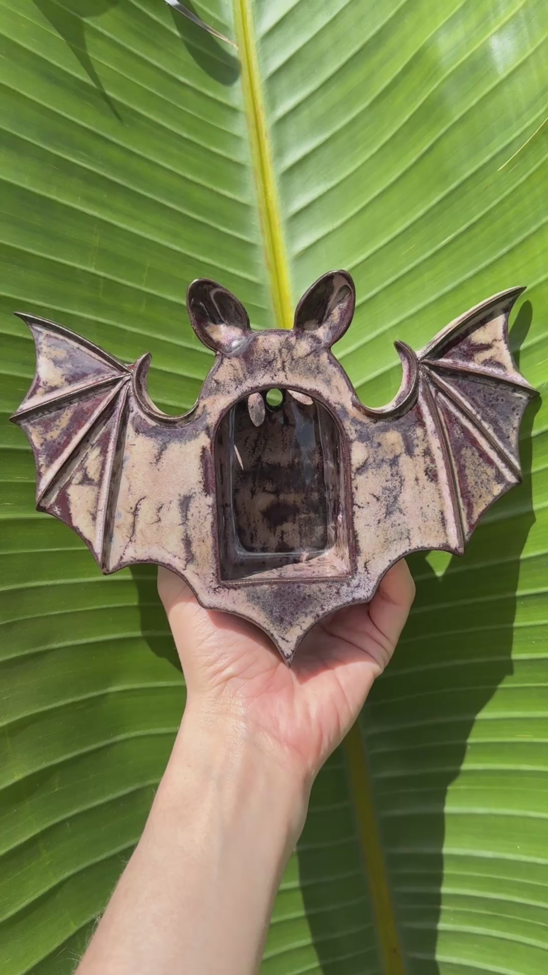 Bat Sconce, Smokey Merlot