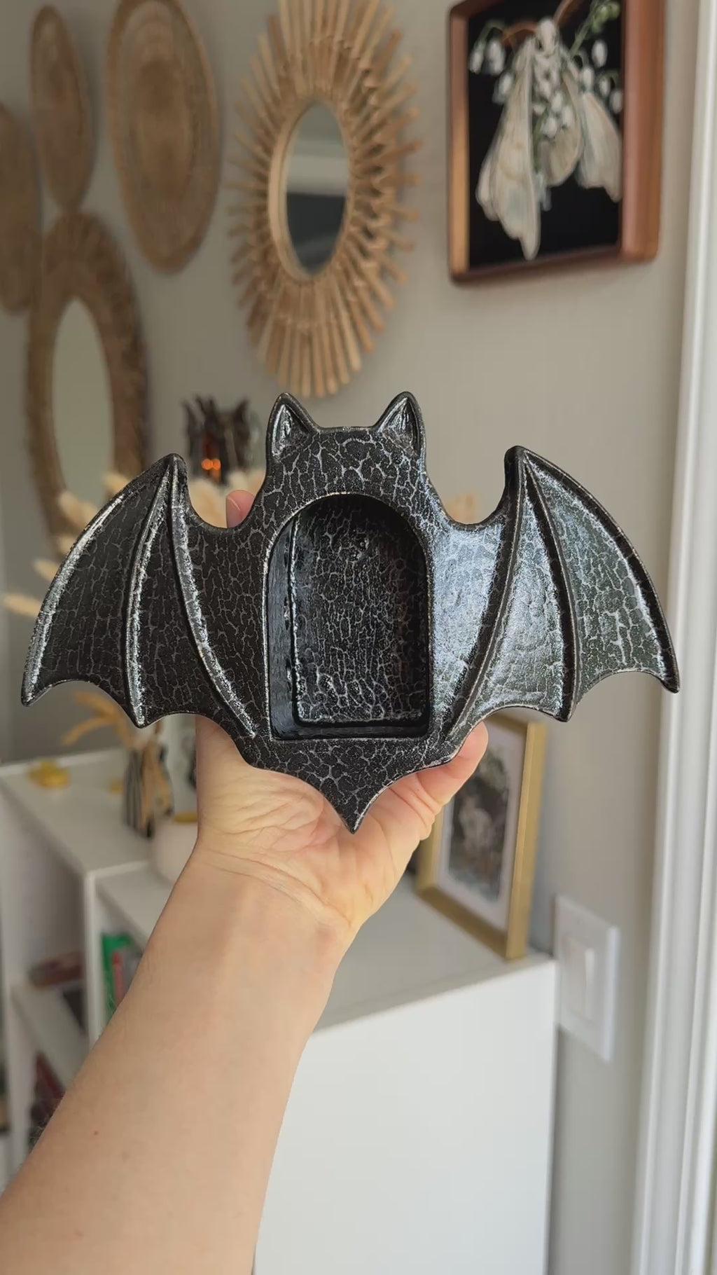 Bat Sconce, Snake Skin No. 1